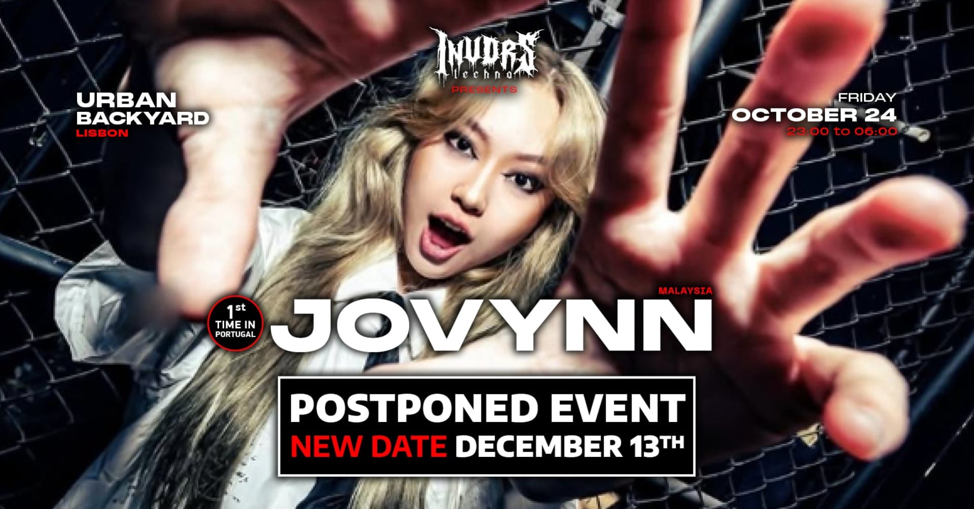 Postponed Event • New Date Jovynn  13th Dec Cover
