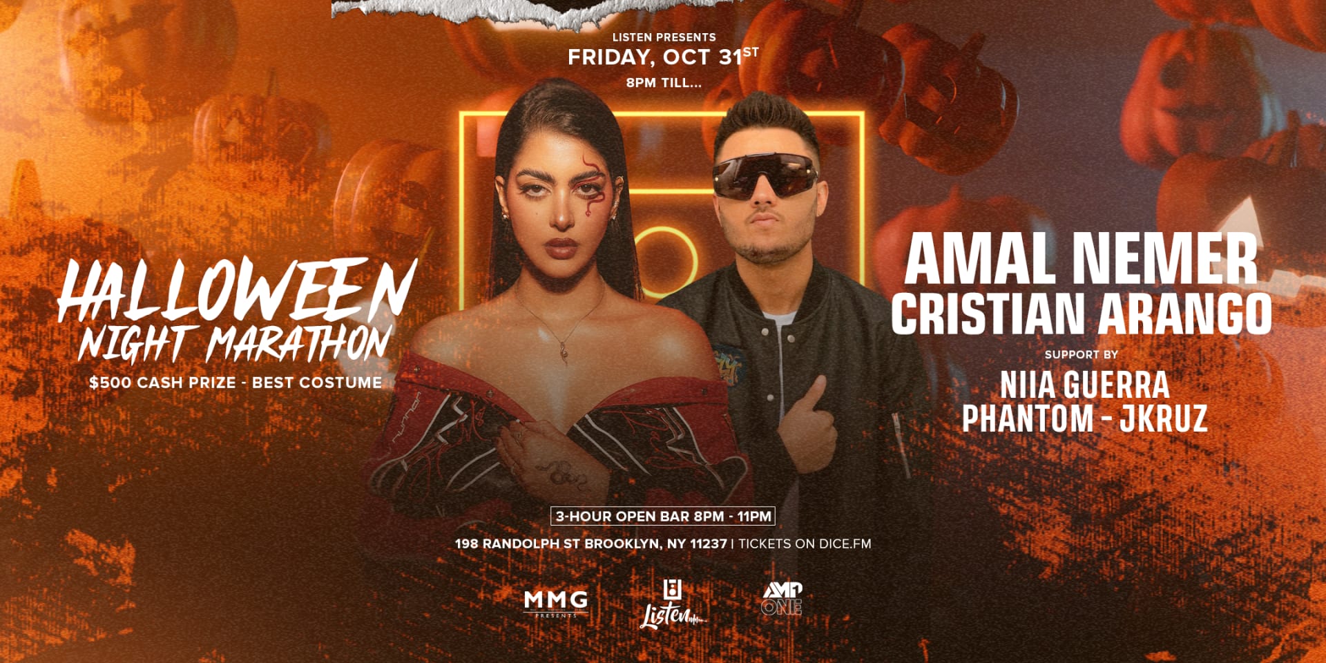Cristian Arango Amal Memer Halloween Marathon Party Cover