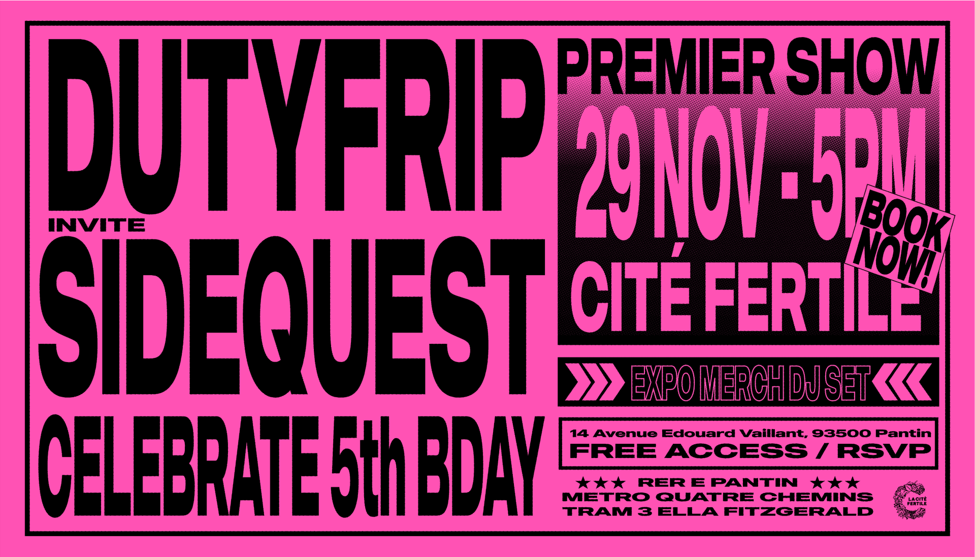 Dutyfrip 5 Ans Invite : Sidequest @ La Source Cover
