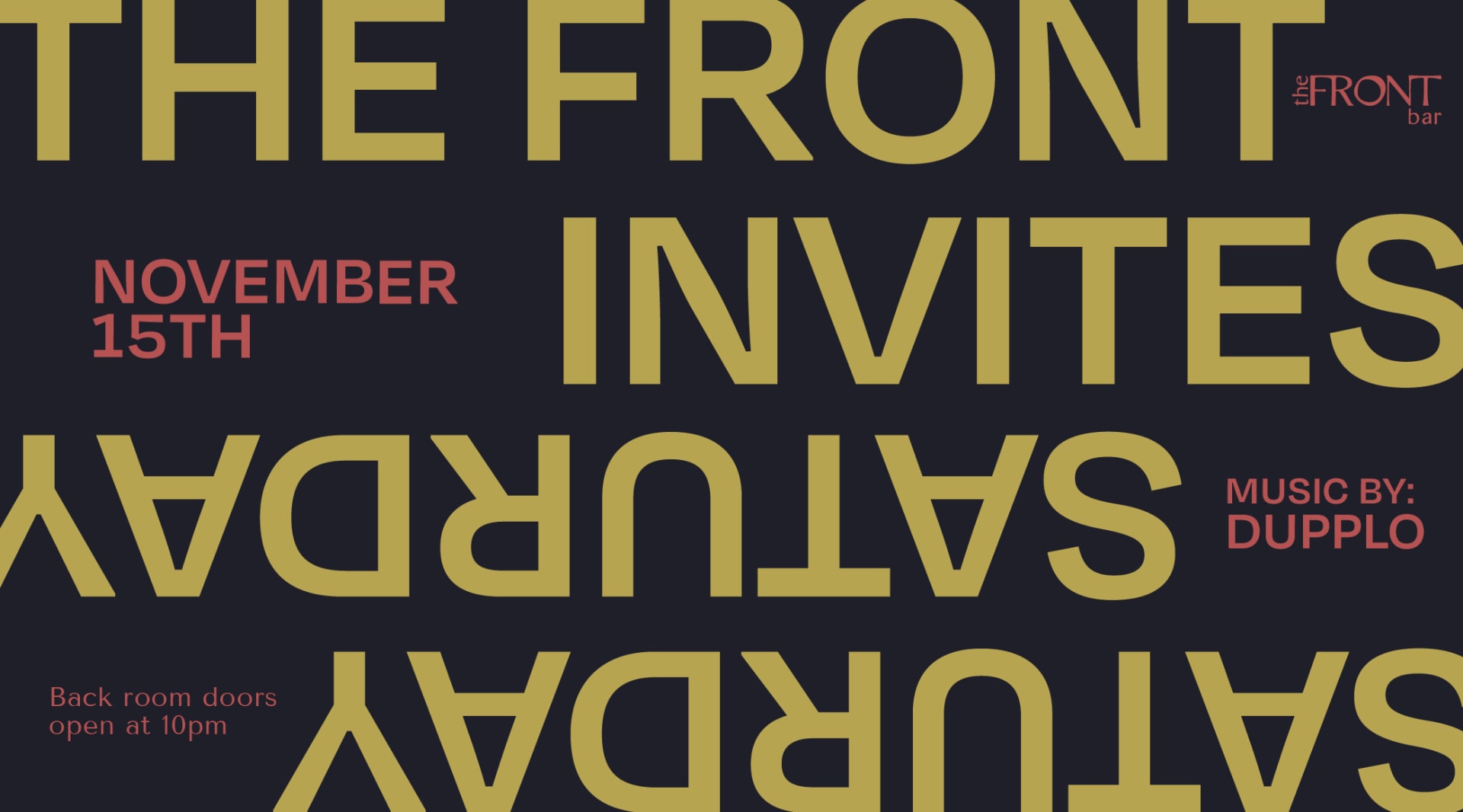 The Front Invites: Dupplo Cover