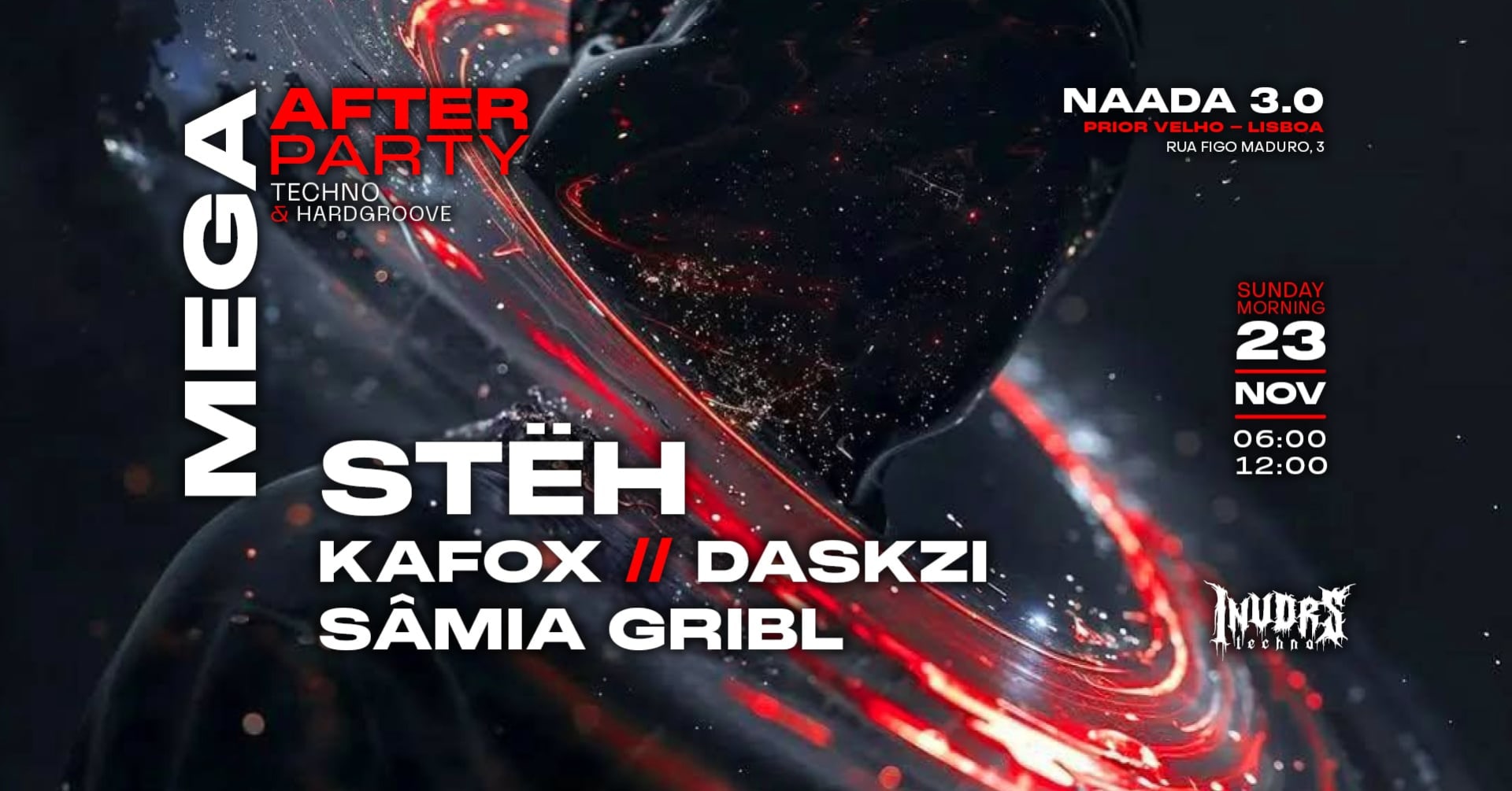 Invdrs : Stëh, Kafox, Daskzi & Sâmia @ Mega After Cover