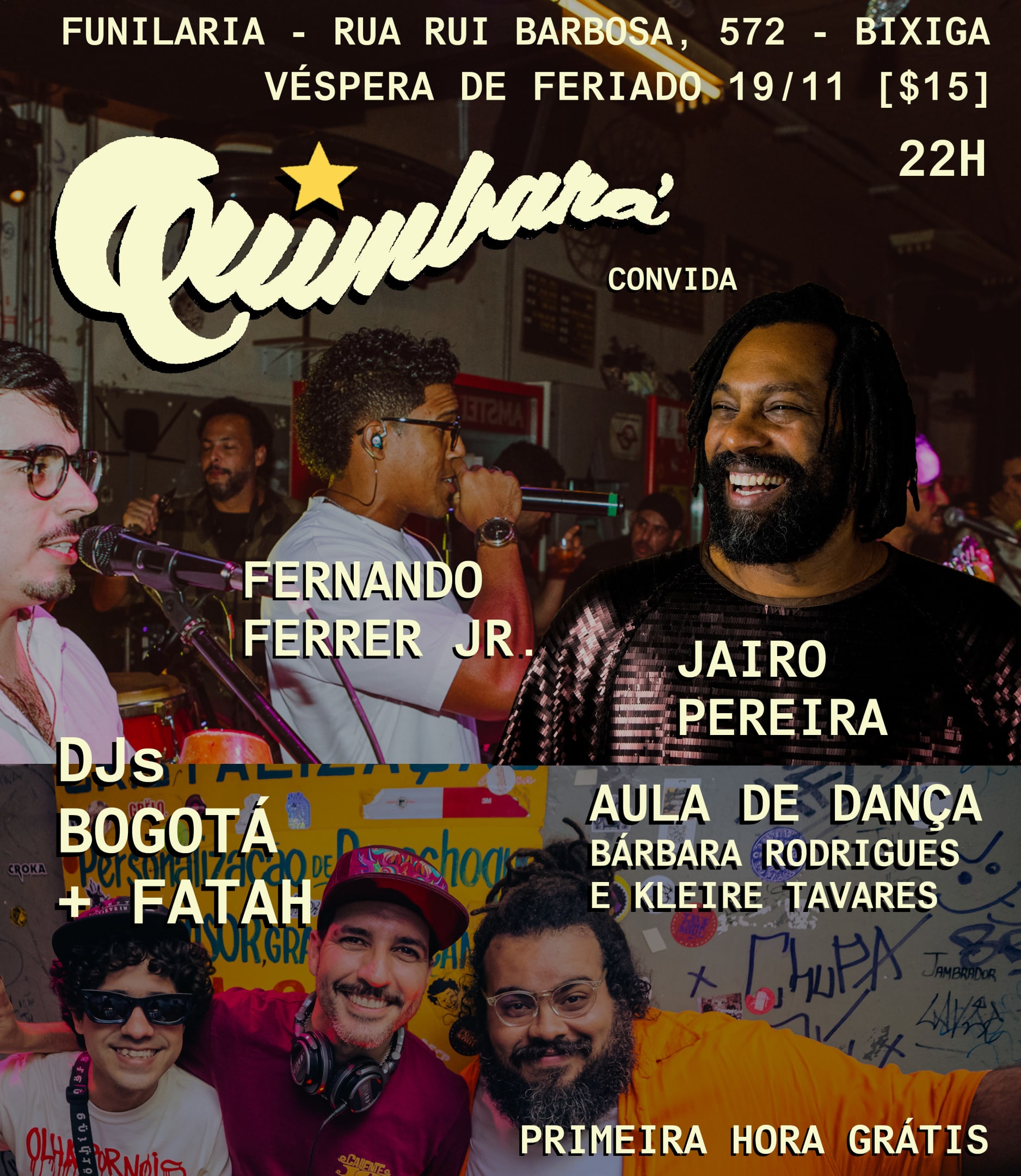 Quarta Latina Pré Feriado Com Banda Quimbará Na Funilaria Cover