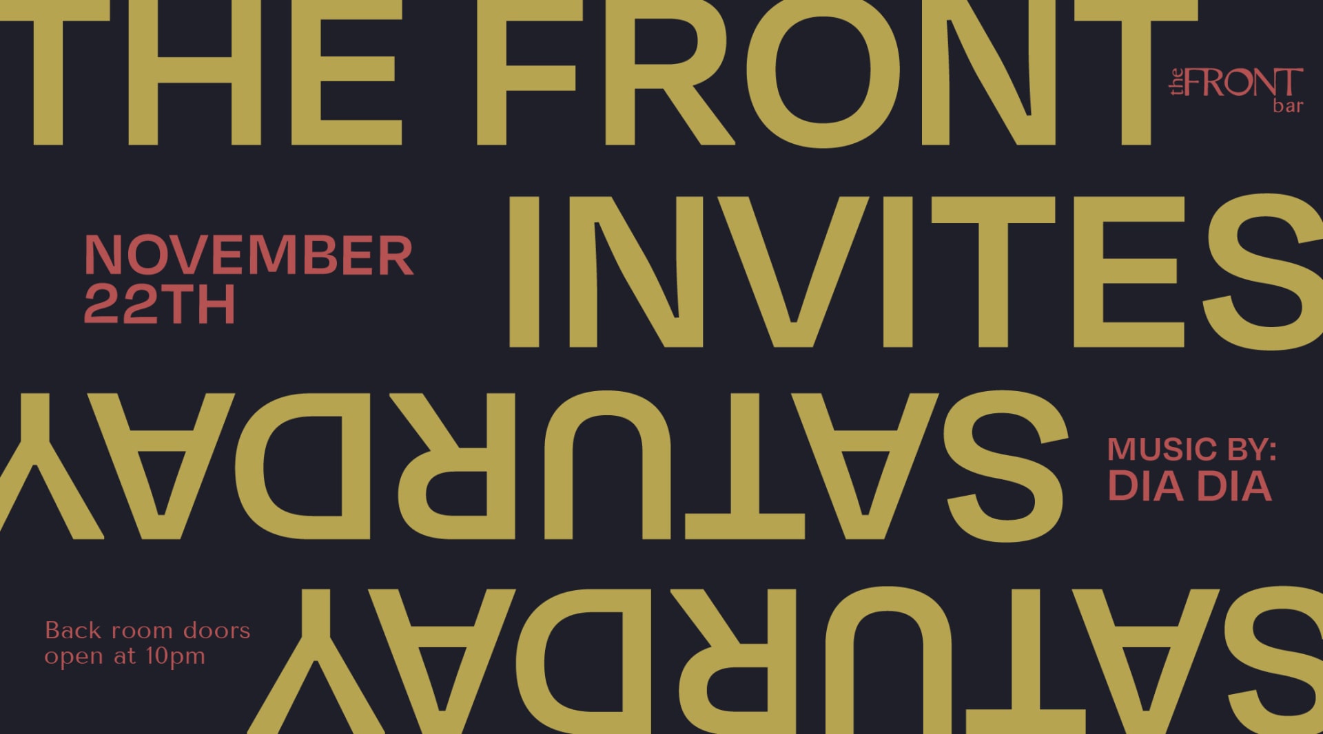 The Front Invites: Dia Dia Cover