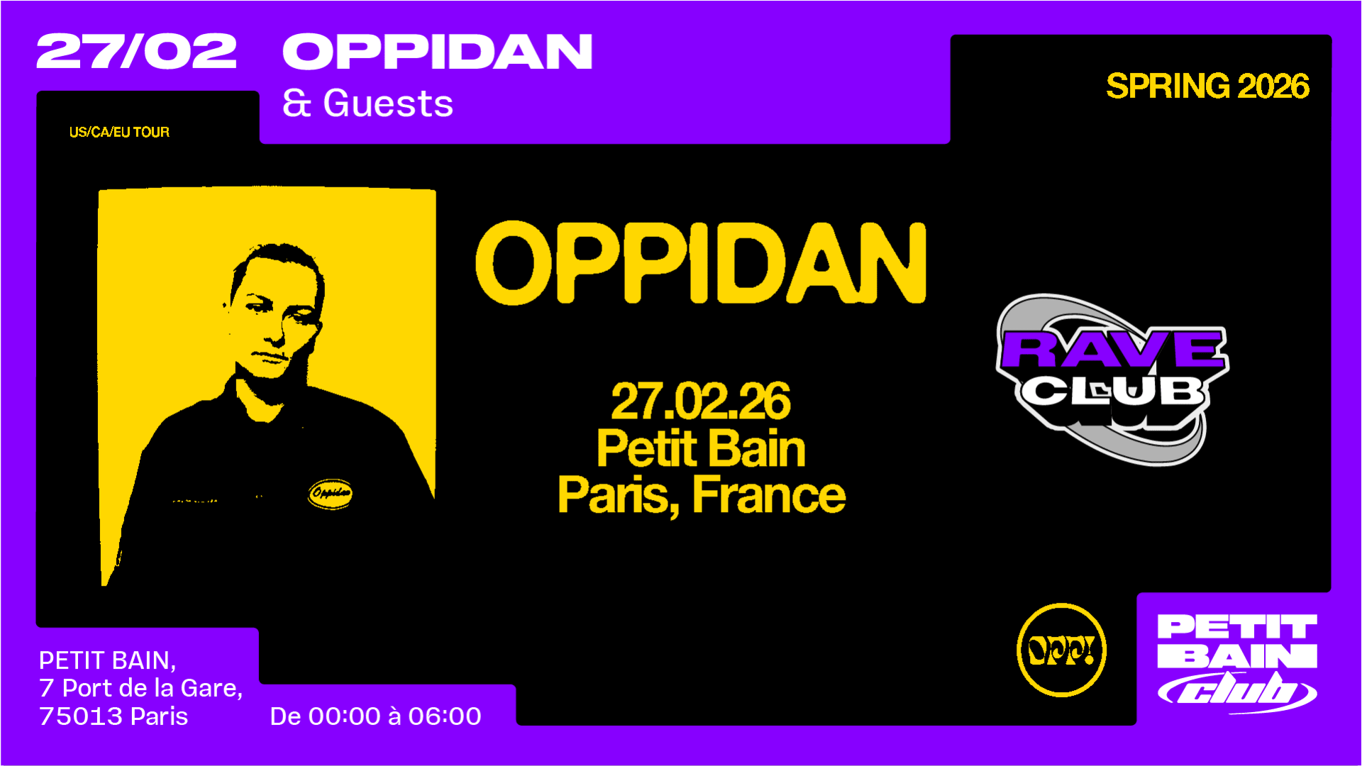 Oppidan Europe Tour 2026 : Paris Cover