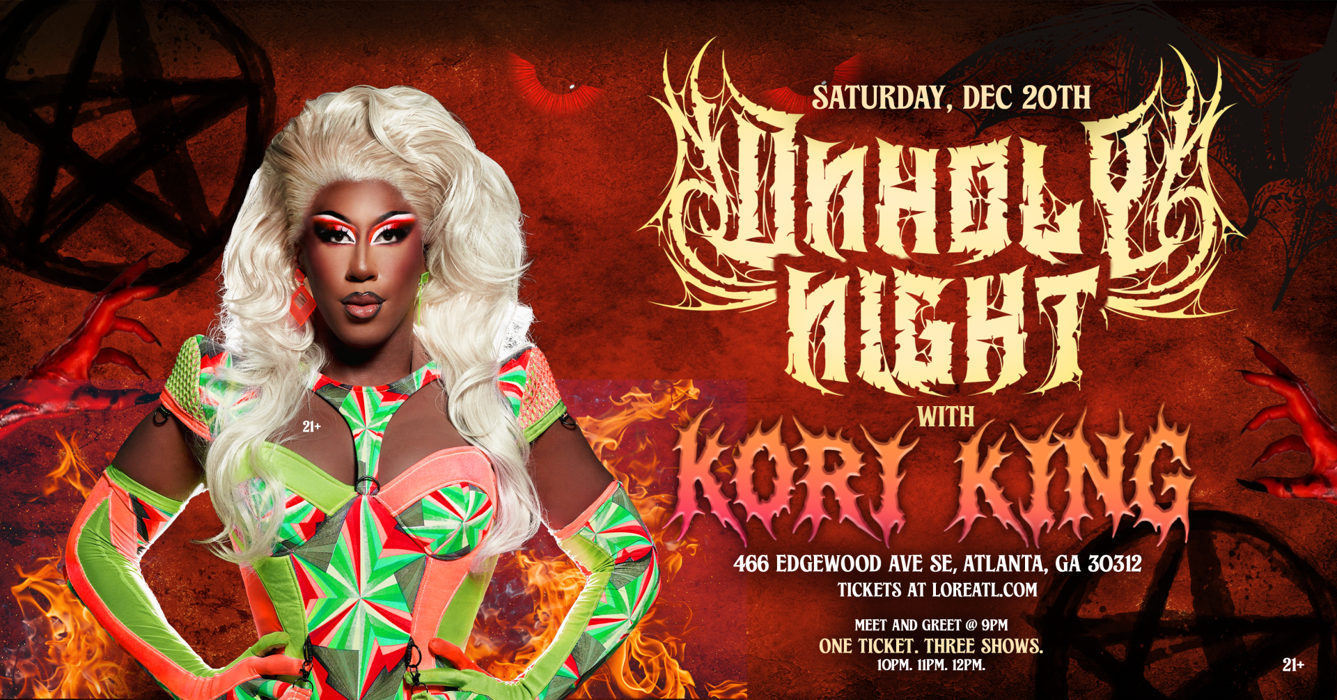 Unholy Night With Kori King From Rupaul's Drag Race Cover