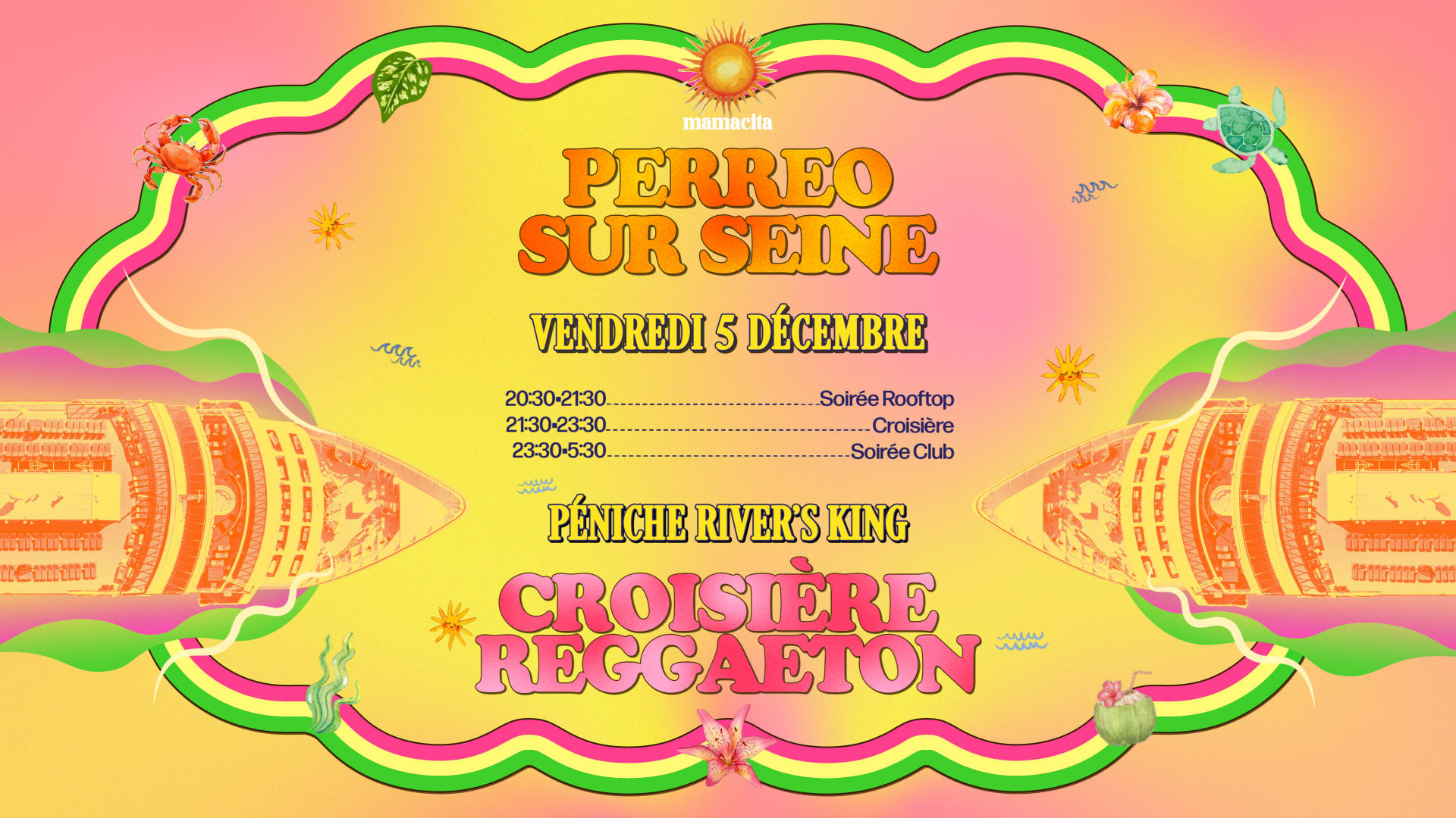 Perreo-Sur-Seine: Croisière Reggaeton • Verano Rosa Cover