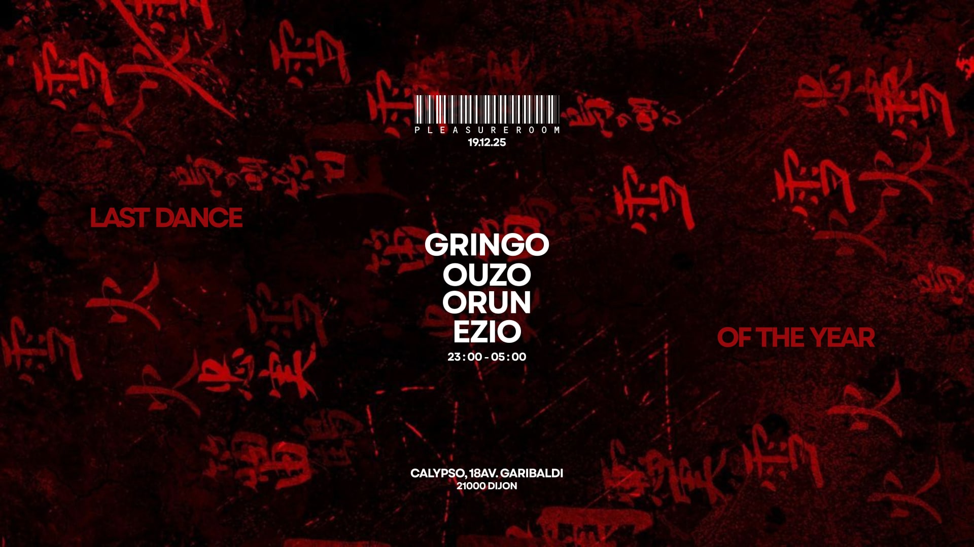 Pleasure Room - Last Dance Of The Year - 19.12.25 Cover