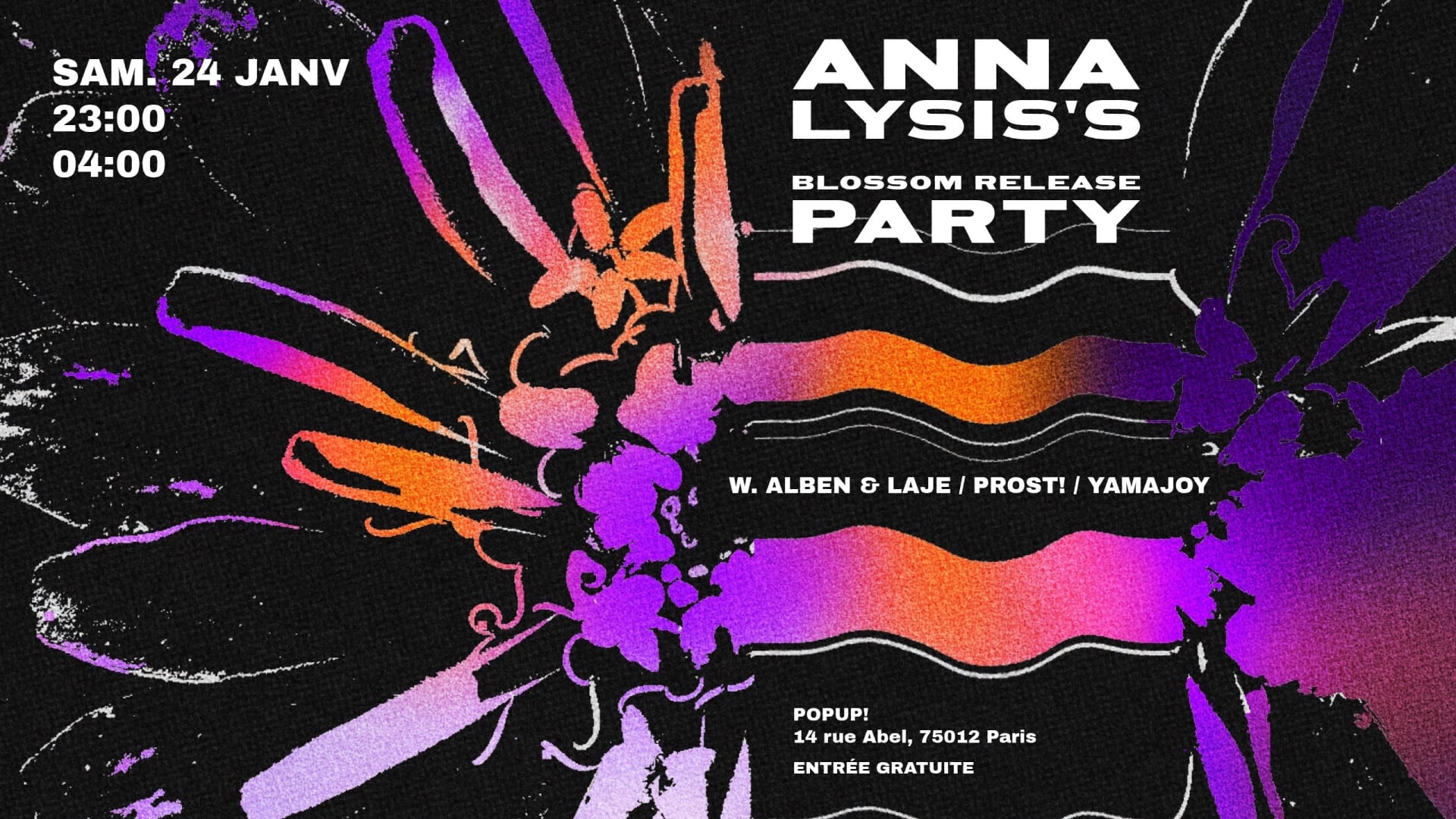 Anna Lysis - Blossom Release Party Cover