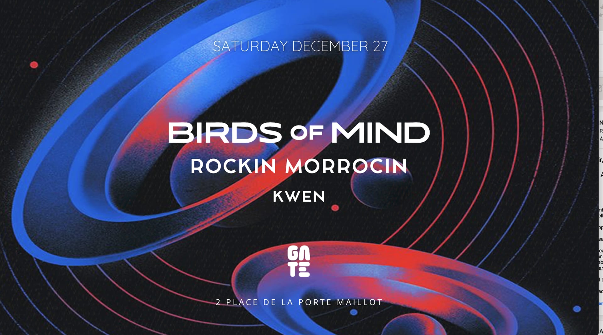 Birds Of Mind X Rockin Moroccin X Kwen At Gate Club Paris Cover