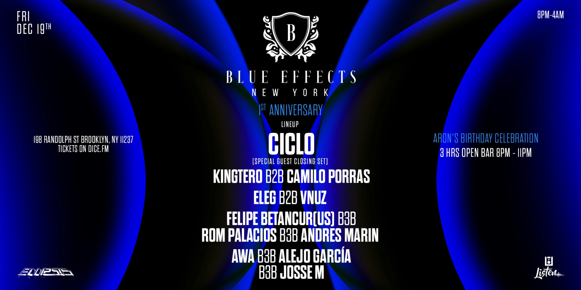 The Factory X Listen Friday Night Party Ciclo & Friends Cover