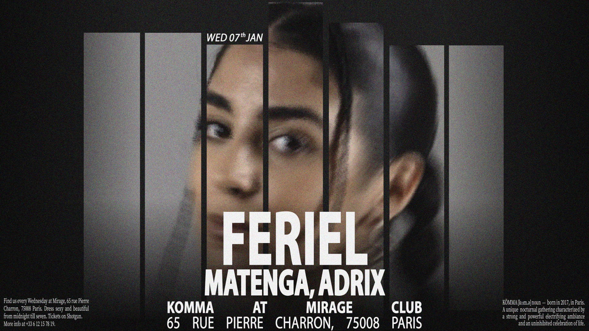 Kömma - Mirage: Fériel, Matenga, Adrix Cover