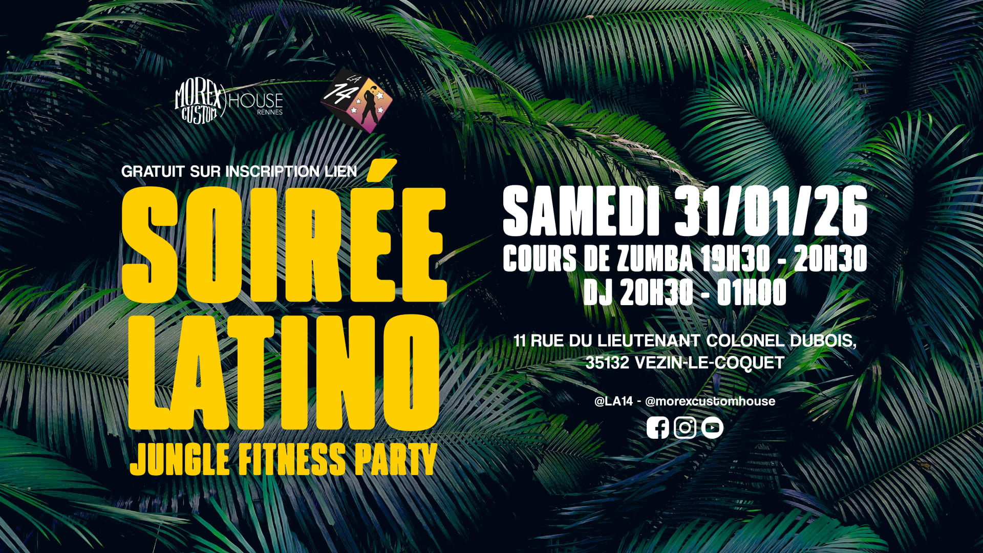 Soirée Latino // Jungle Fitness Party // Morex Custom House Cover