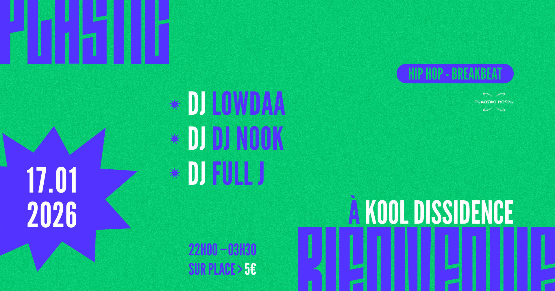 Plastic Bienvenue À Kool Dissidence W/ Lowdaa, Full-J, Nook Cover