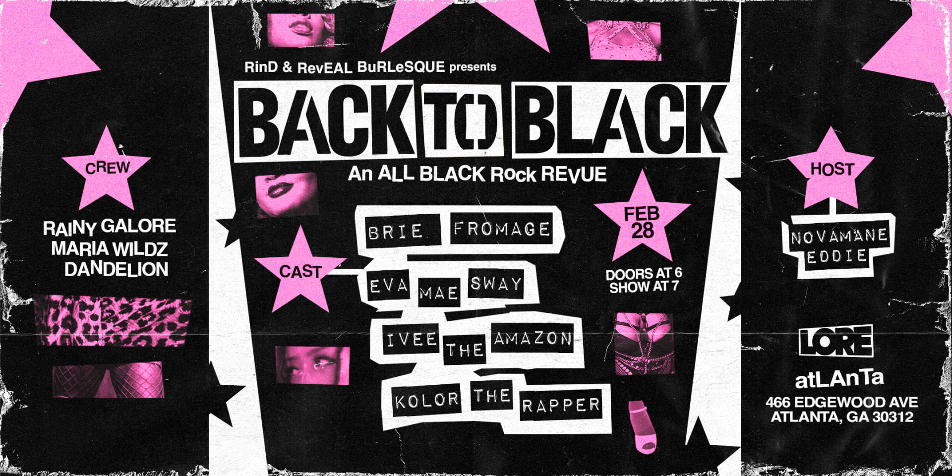 Back To Black: All Black Rock Burlesque Revue Cover