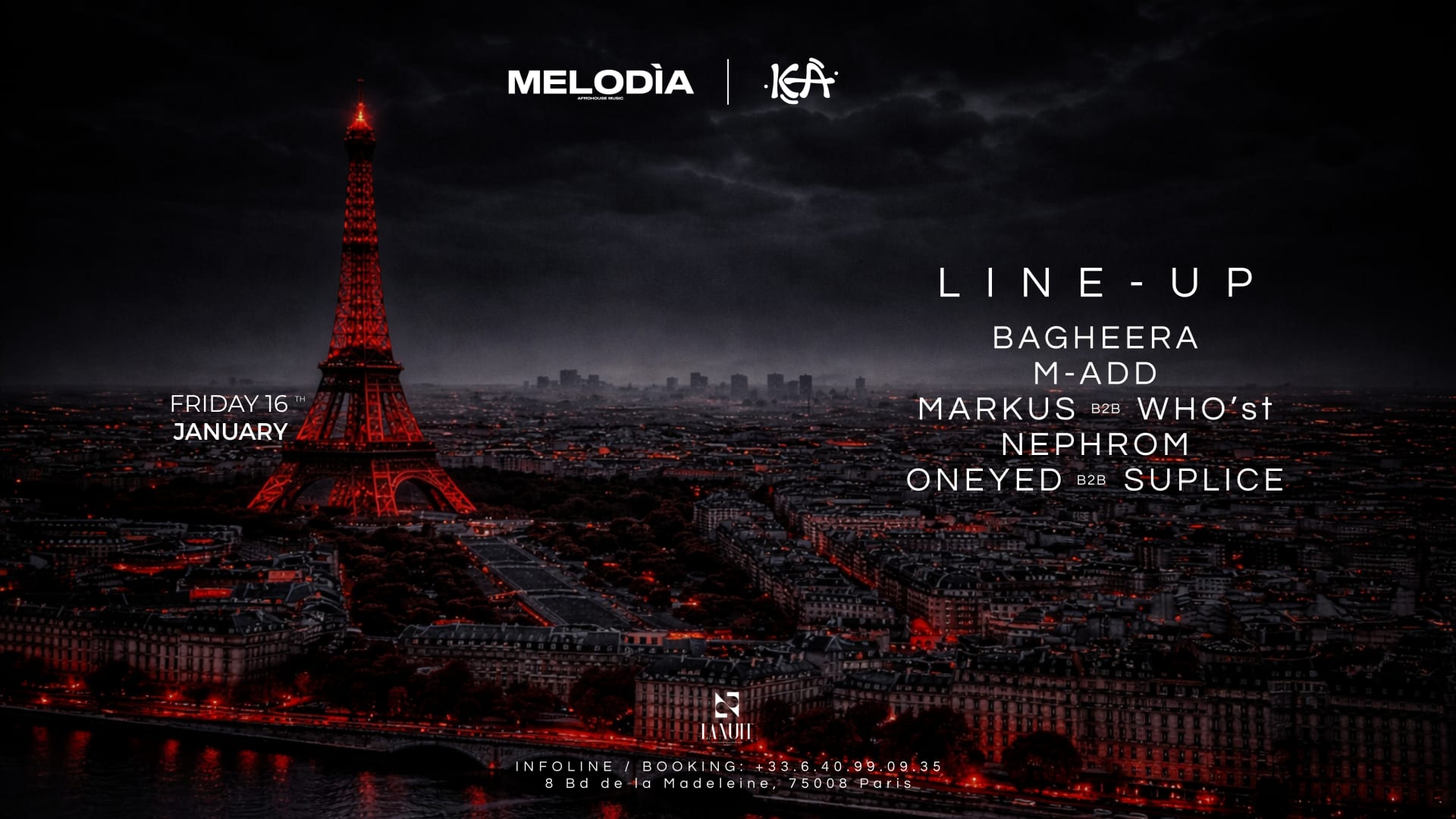 Kea Invite Melodìa @La Nuit Cover