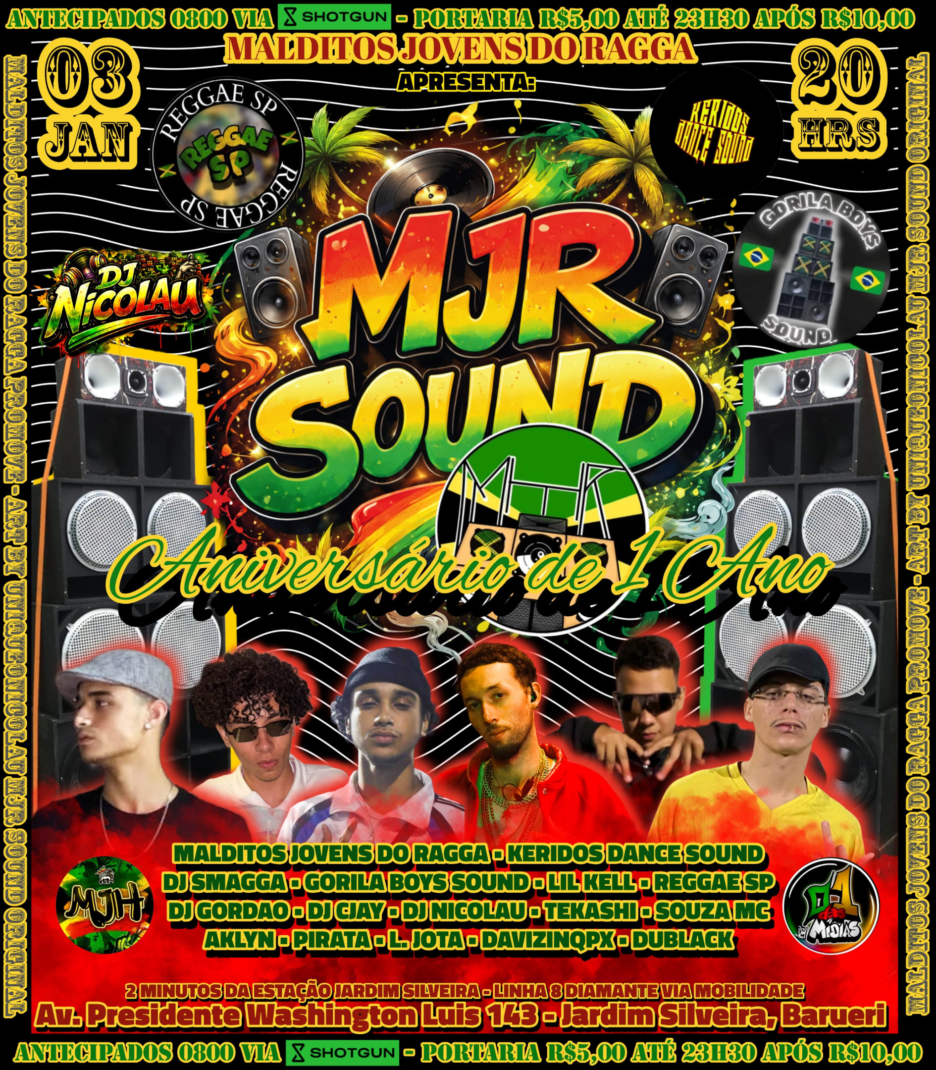 Aniversário 1 Ano De Mjr Sound Cover