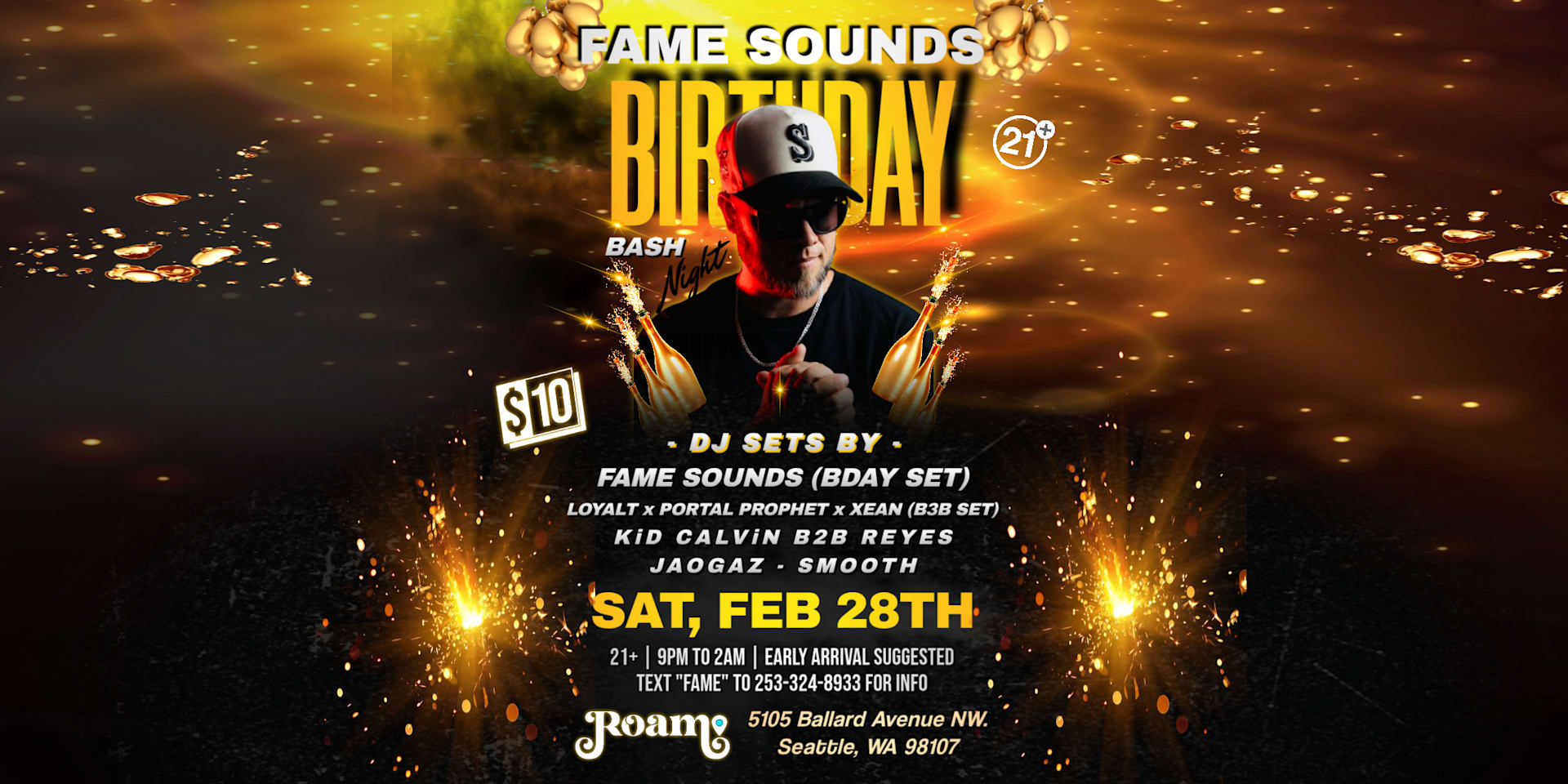Fame Sounds B-Day Bash @ Roam Cover