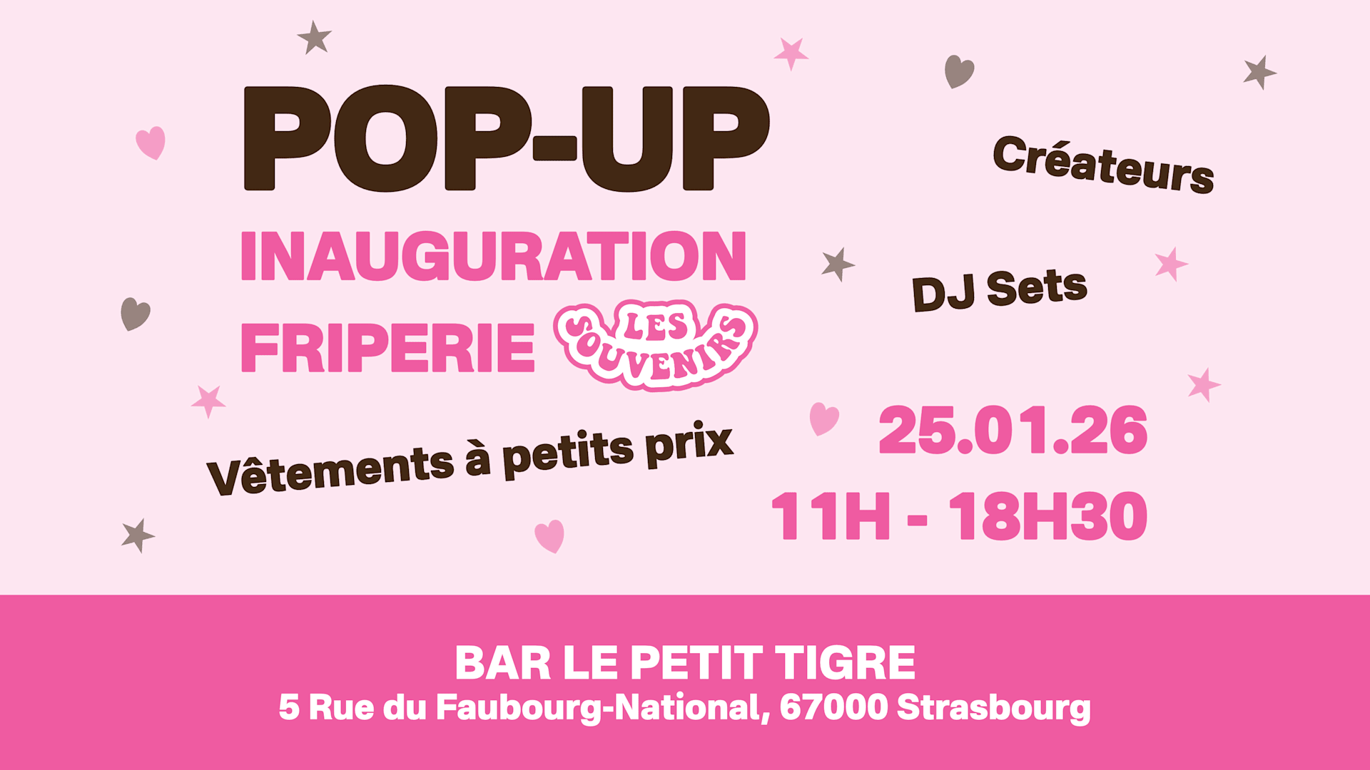 Pop-Up Inauguration Les Souvenirs Cover
