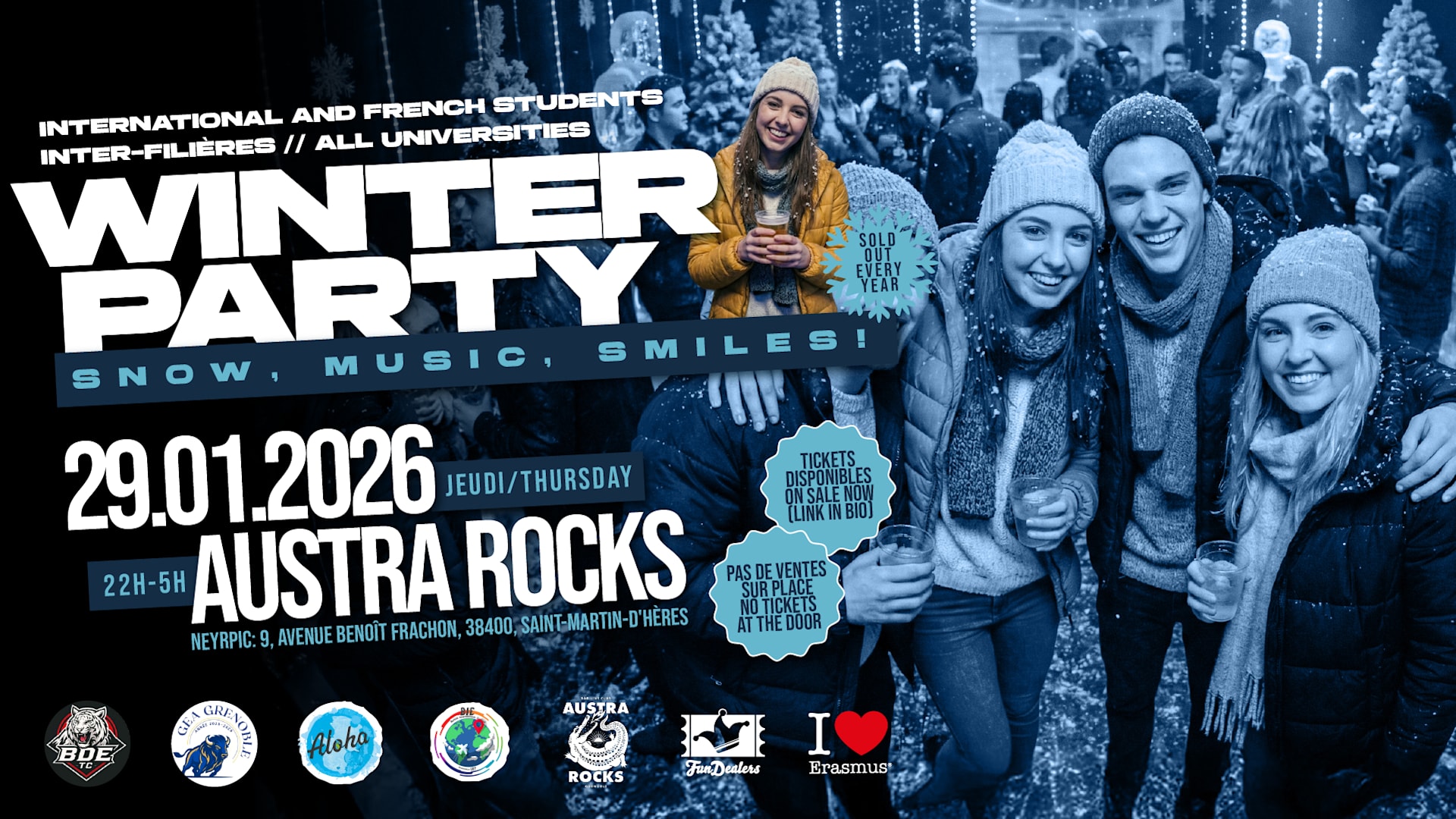 Winter Party - International & French Students @Austra Rocks Cover