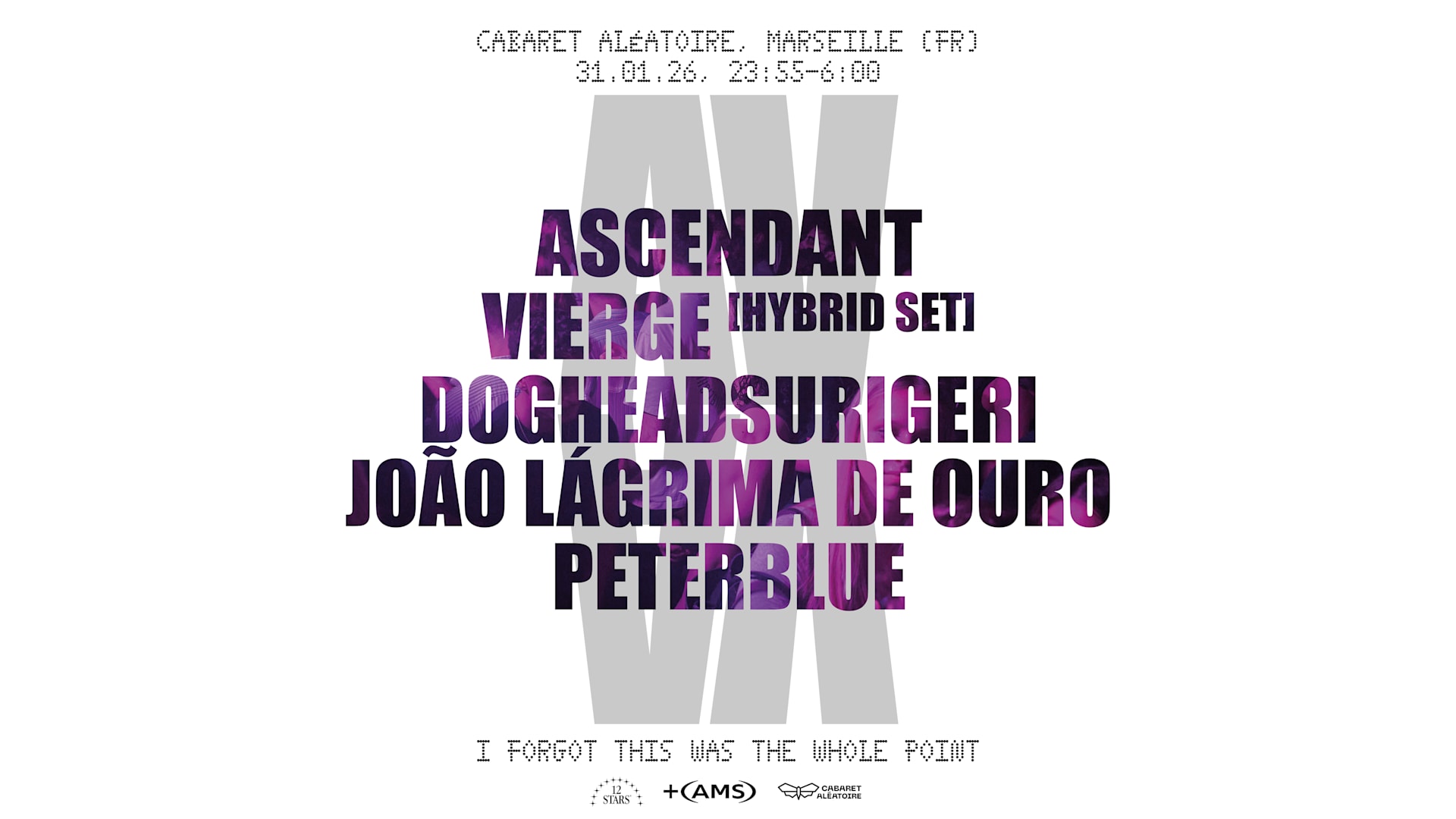 31/01 | Ascendant Vierge Présente Av/Va @ Cabaret Aléatoire Cover