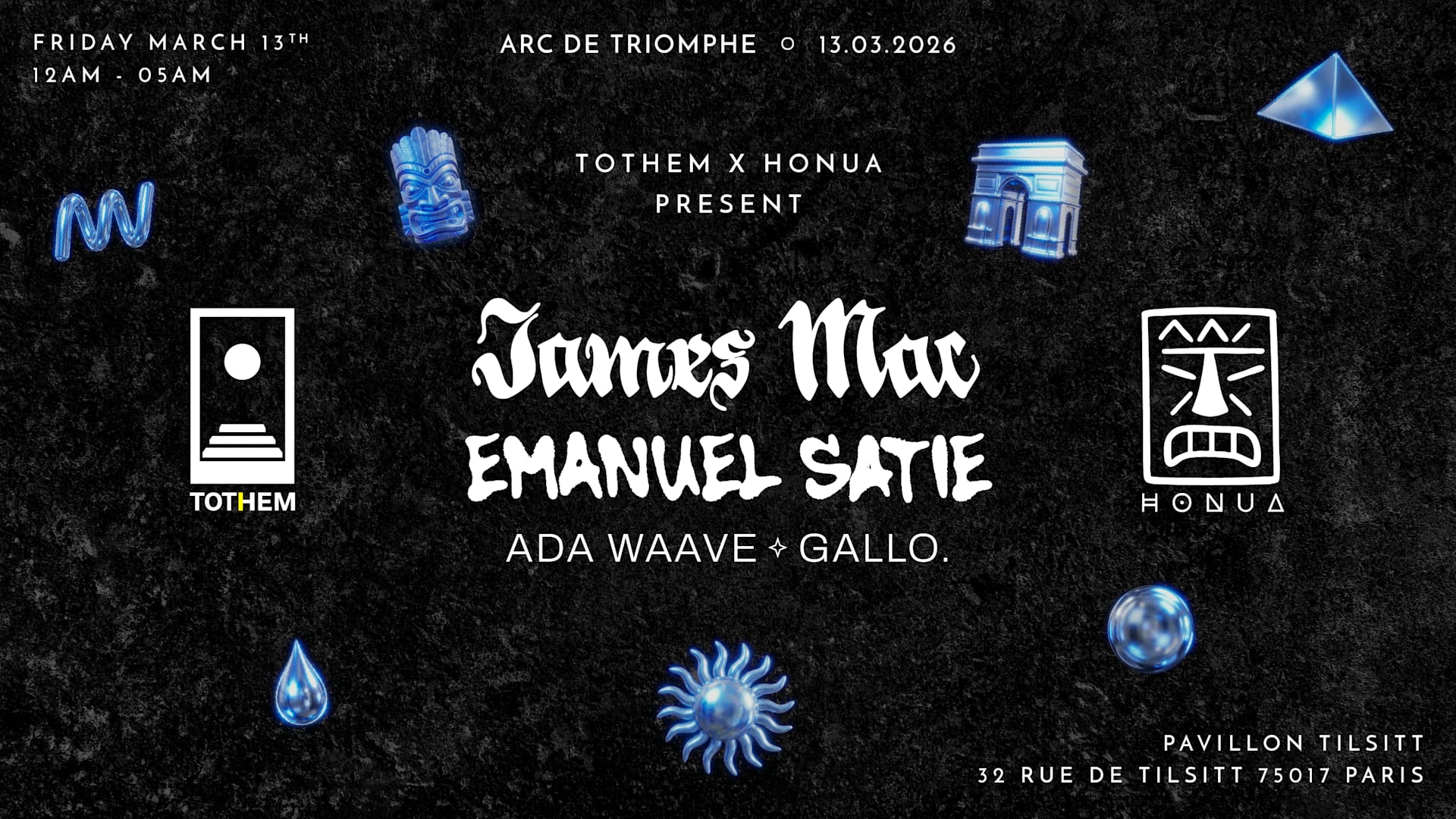 Tothem X Honua Present James Mac, Emanuel Satie, Gallo. Cover