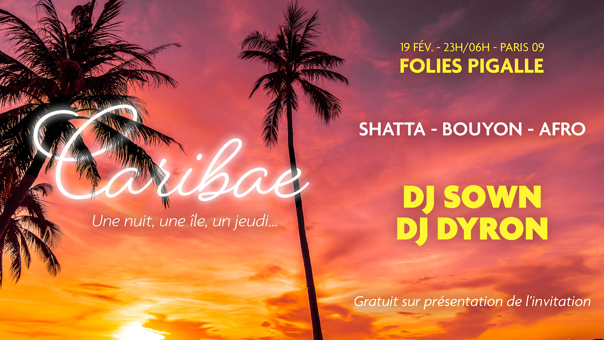 Caribae - Jeudi 19 Fevrier - Folies Pigalle Cover