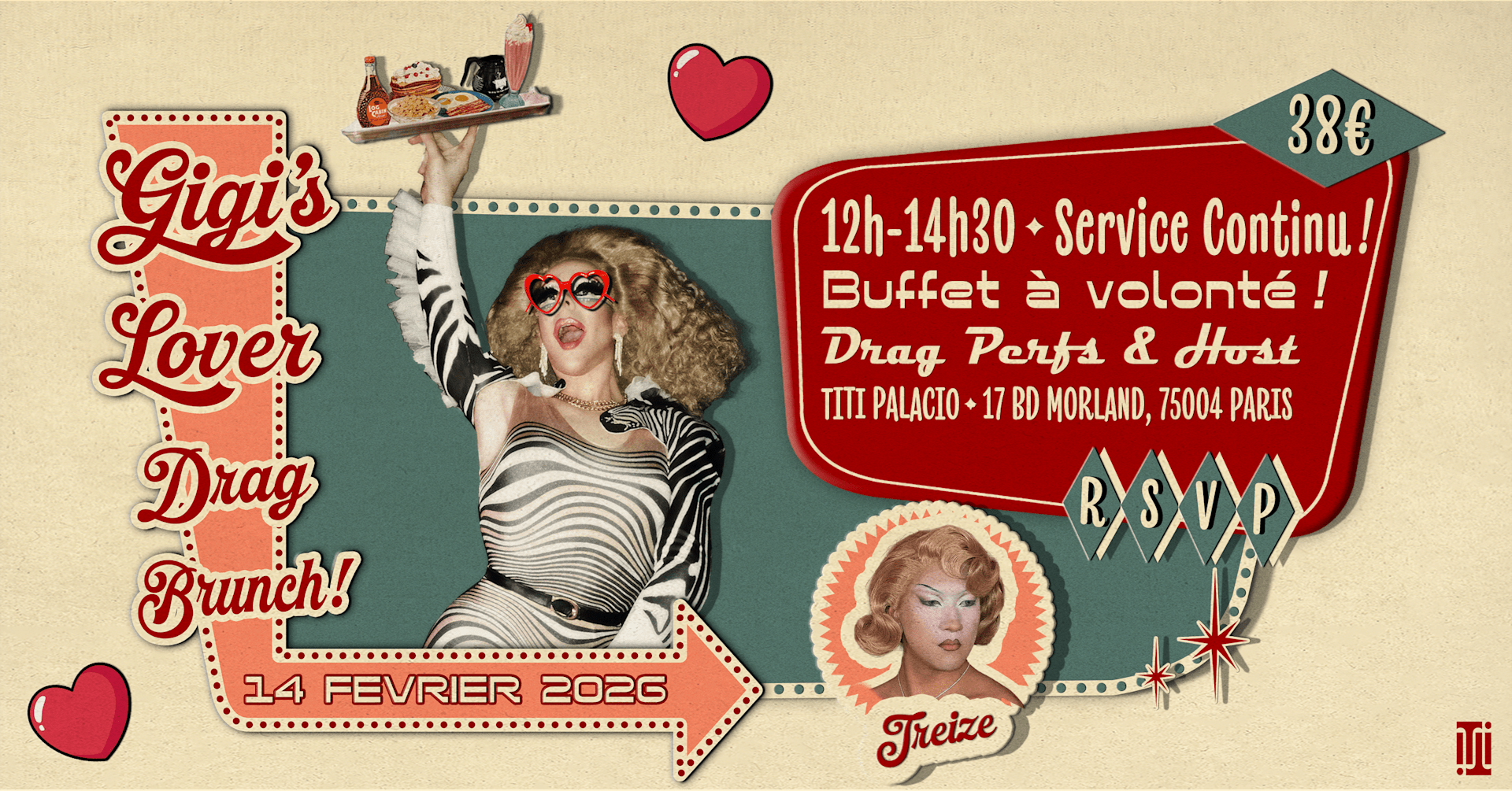 Gigi's Titi Drag Brunch #10 Au Titi Palacio W/ Treize Cover