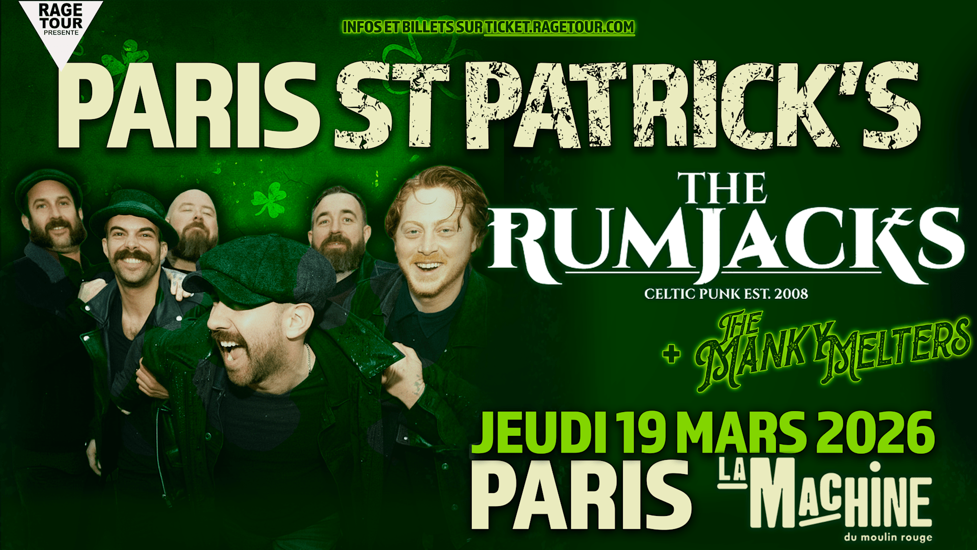 Paris St Patrick's :  The Rumjacks + The Manky Melters Cover
