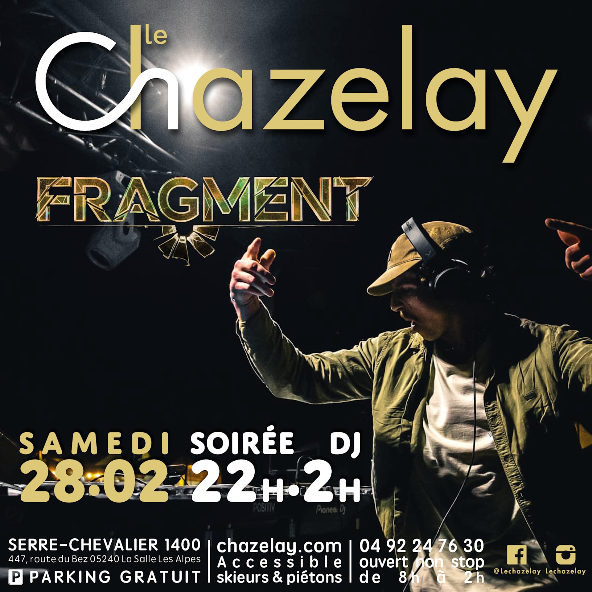 Samedi 28/02/26 - Soirée Dj - Le Chazelay Serre Chevalier Cover