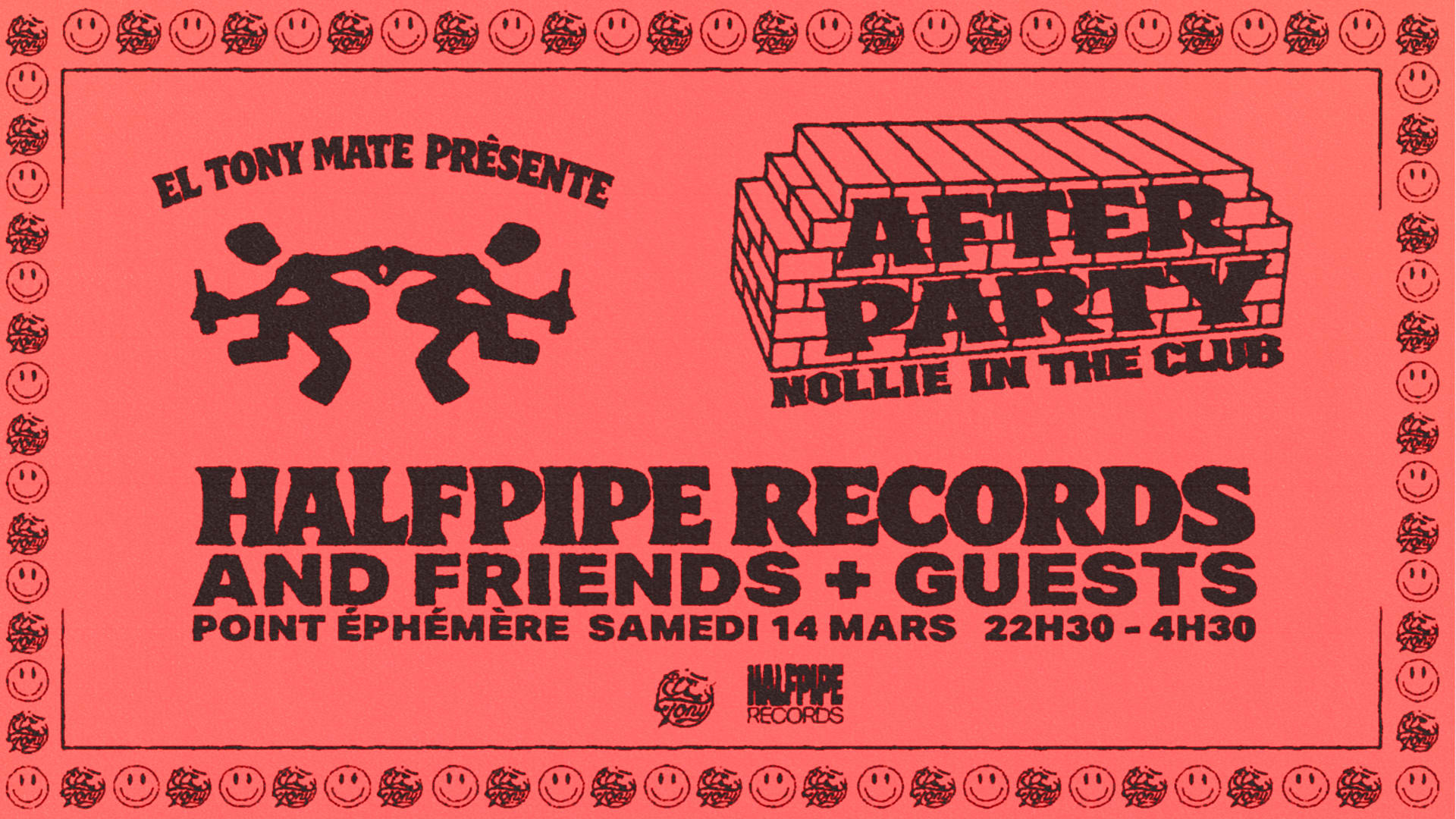 El Tony Mate: Afterparty Halfpipe Records Nollie In The Club Cover