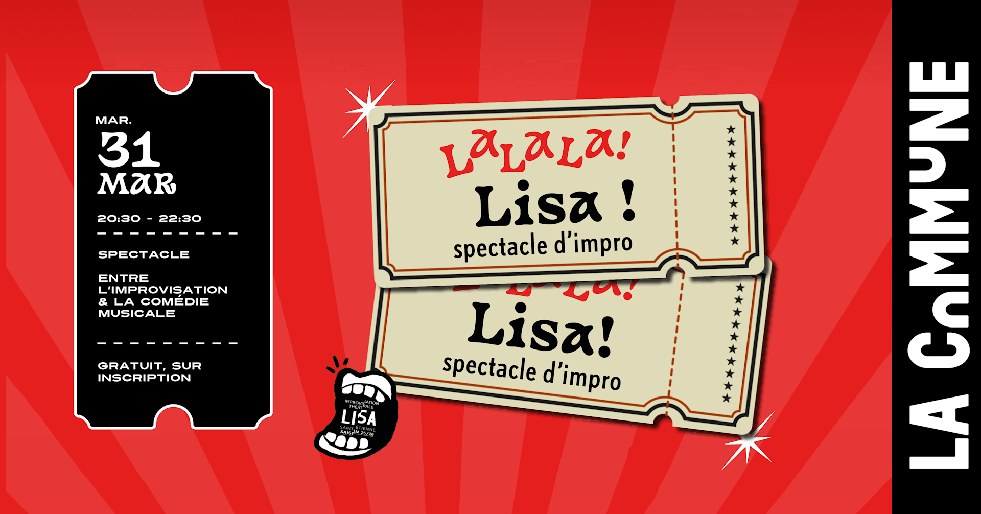Spectacle D'improvisation "Lalala ! Lisa !" Cover