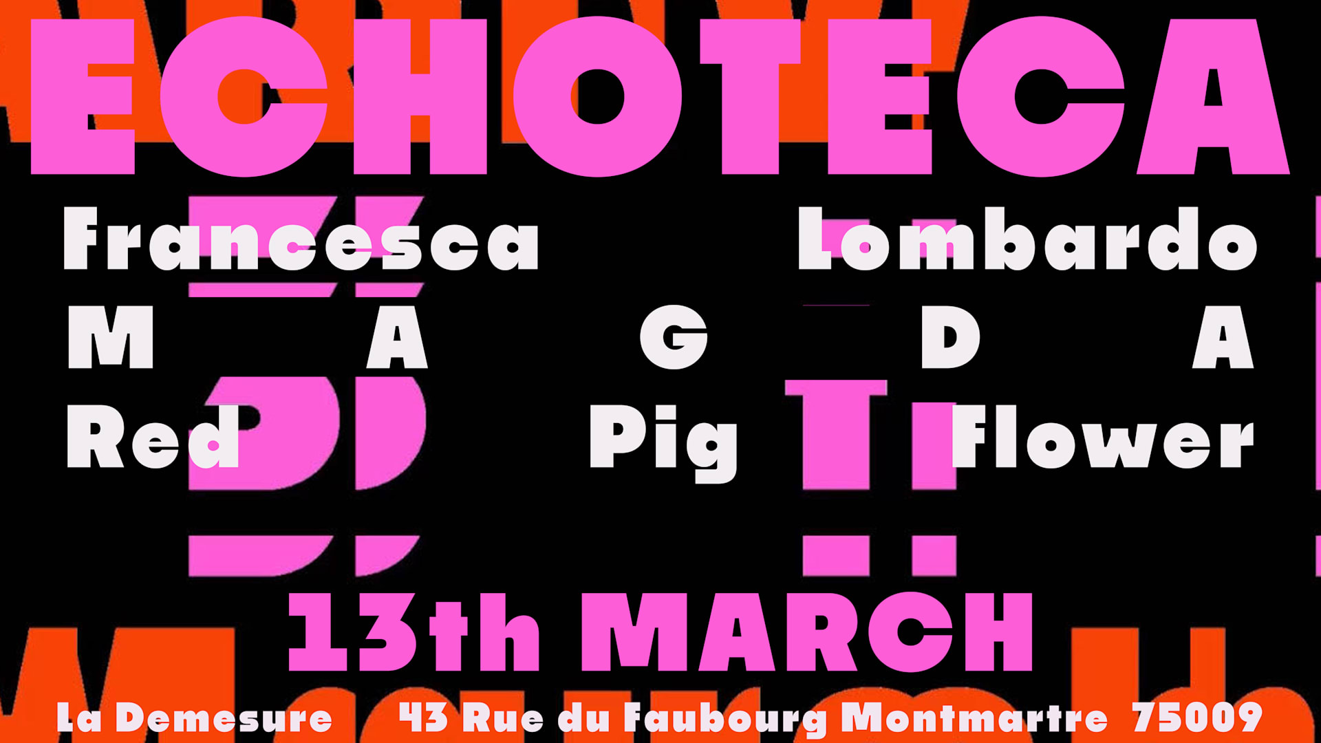 Echoteca #2 Magda - Francesca Lombardo - Red Pig Flower Cover