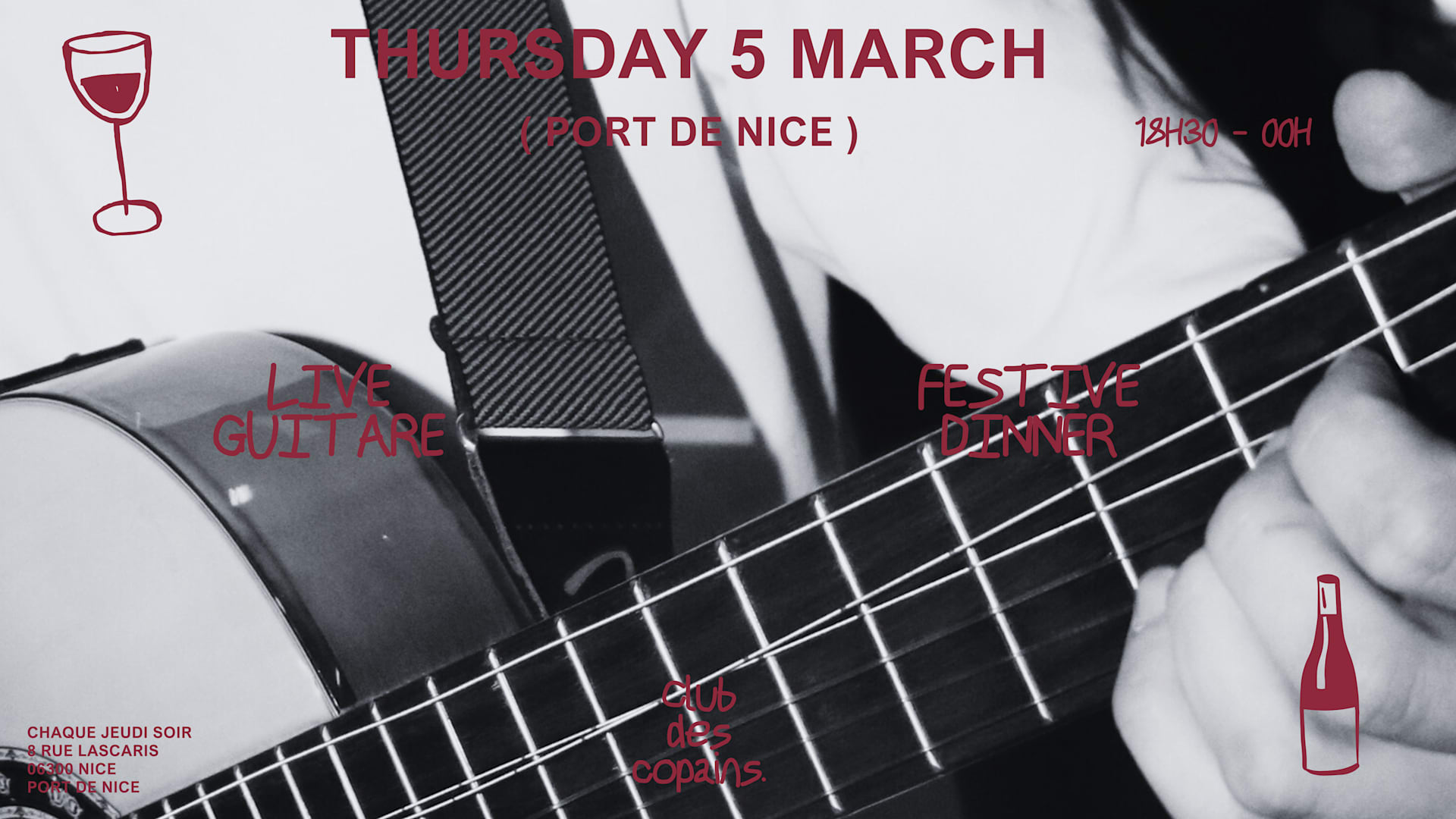 Club Des Copains --  Show Guitare Live -- Jeudi 5 Mars Cover