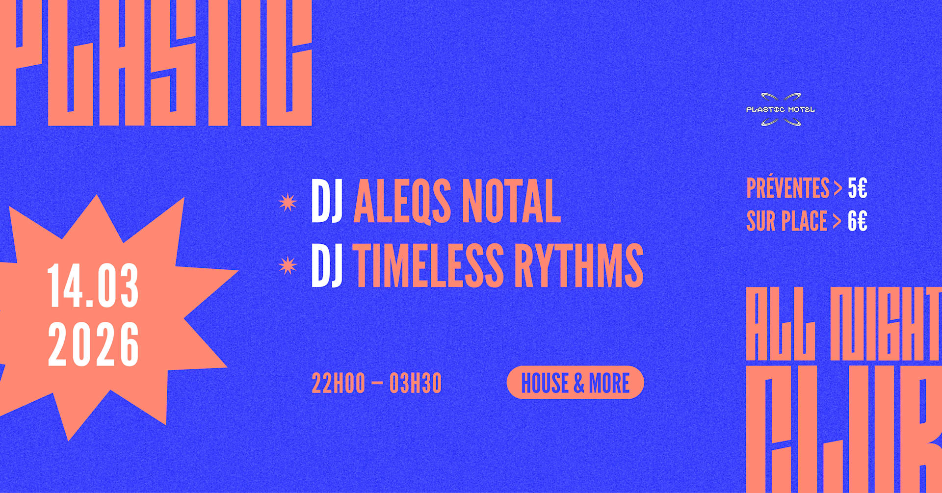 Plastic Club W/ Timeless Rythms, Aleqs Notal Cover