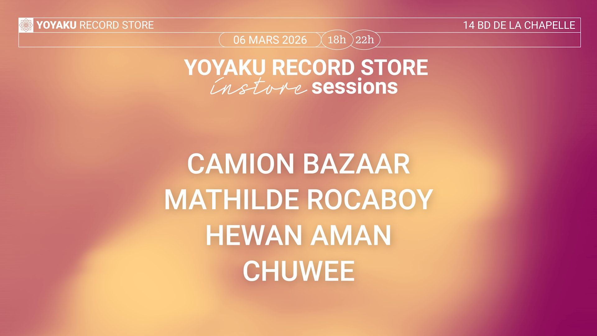 Instore Session With Camion Bazar, Hewan Aman & More Cover