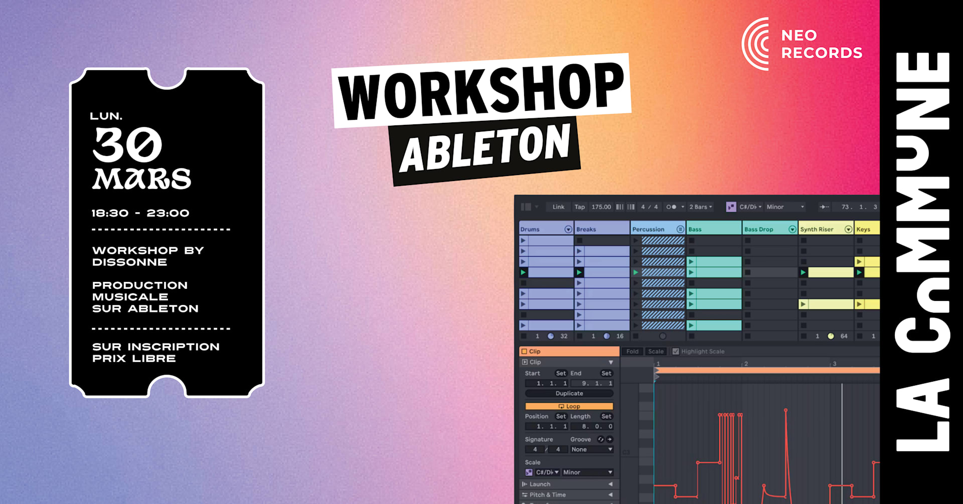 Workshop De Production Musicale Avec Dissonne Cover