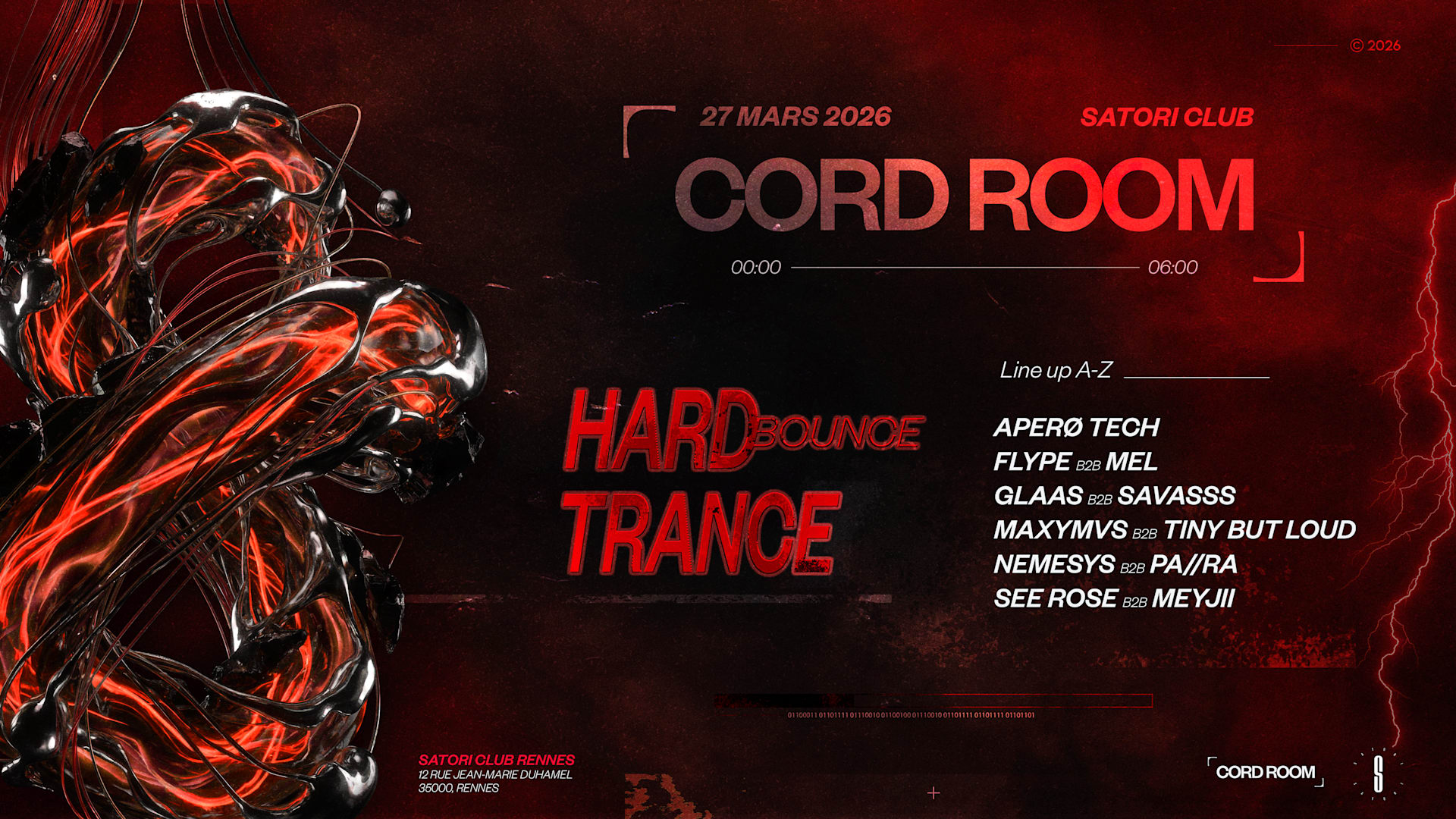 Cord Room - Hard Bounce / Trance - Satori Cover