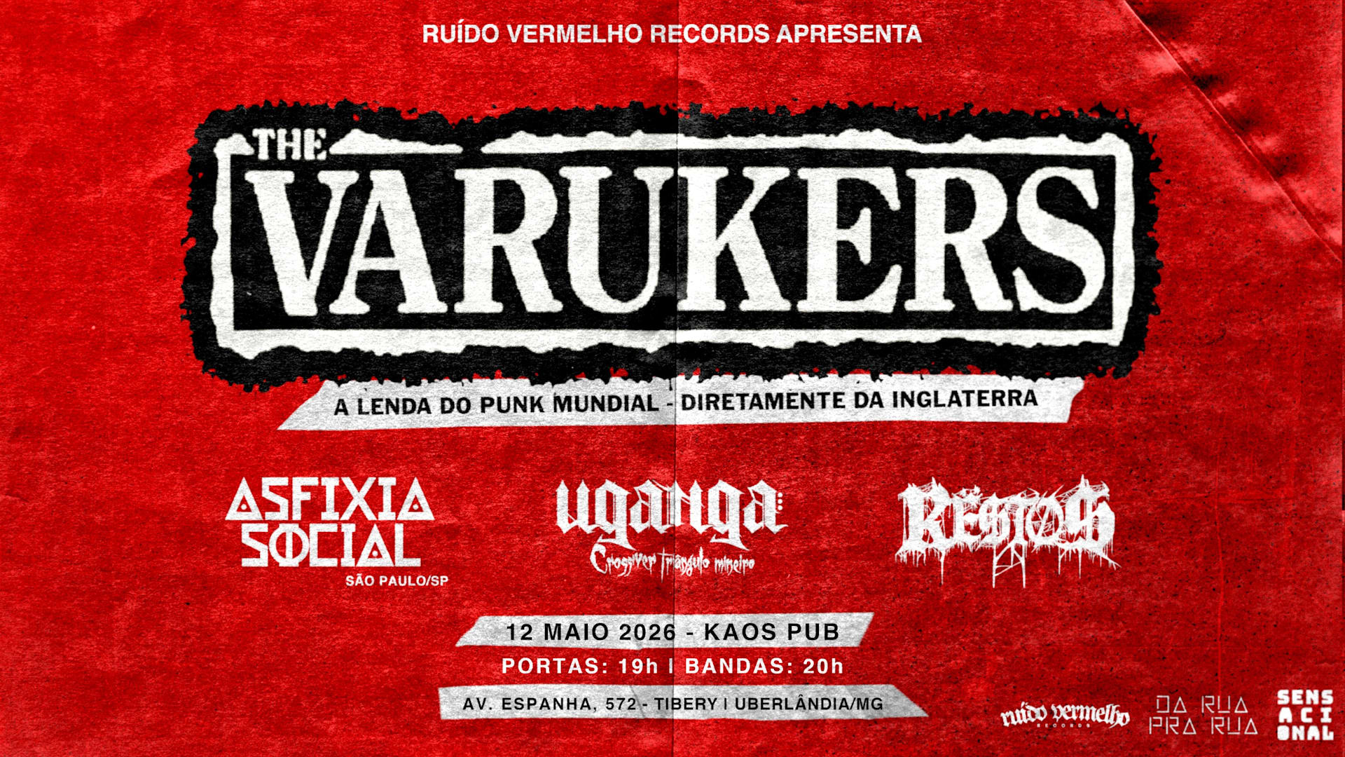 The Varukers (Uk) Em Uberlândia Cover