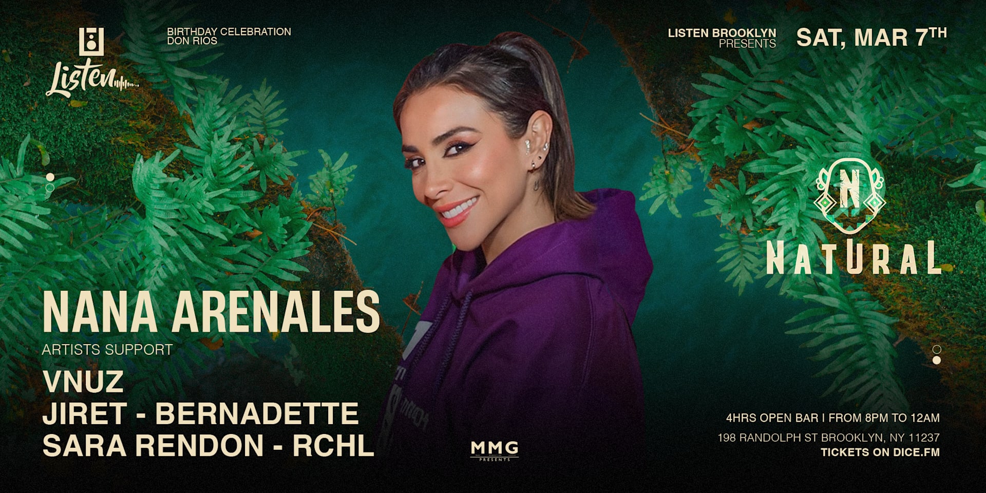 Nana Arenales The Factory X Listen Saturday Night Party Cover