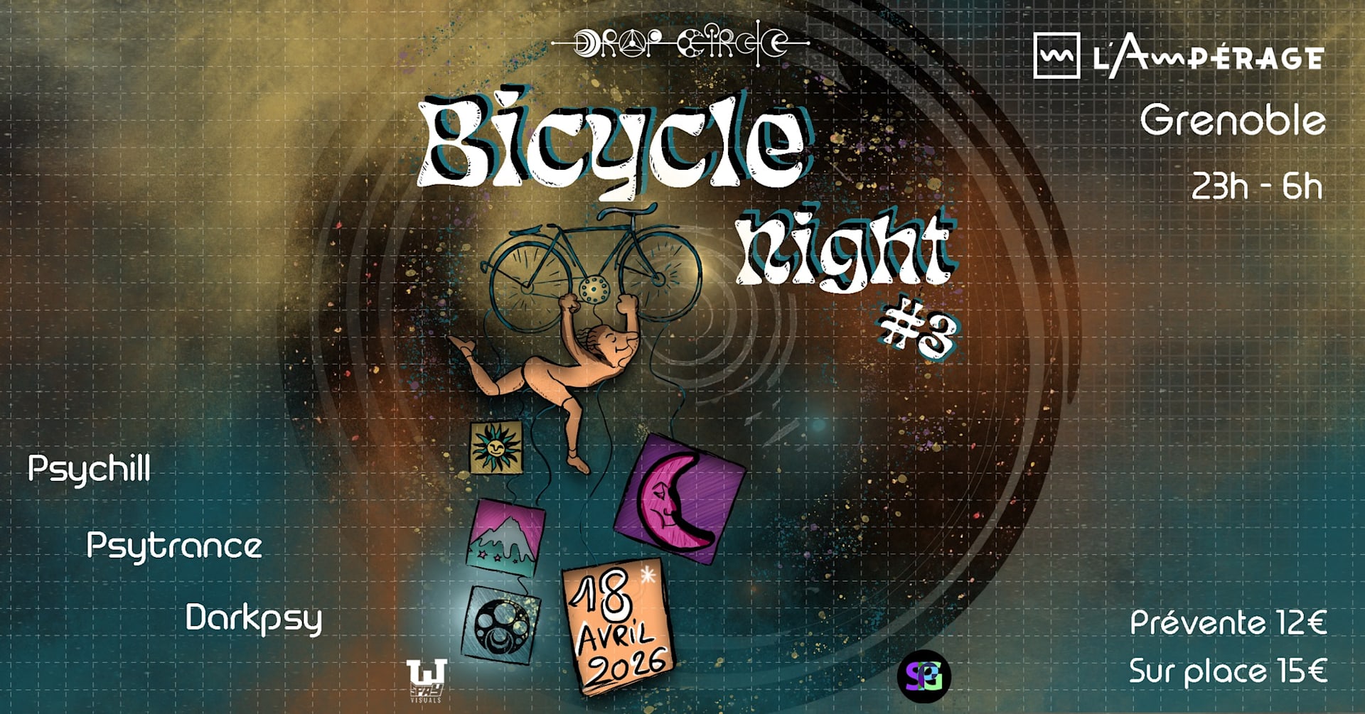 Bicycle Night #3 - Drop Circle Invite La Spg Cover
