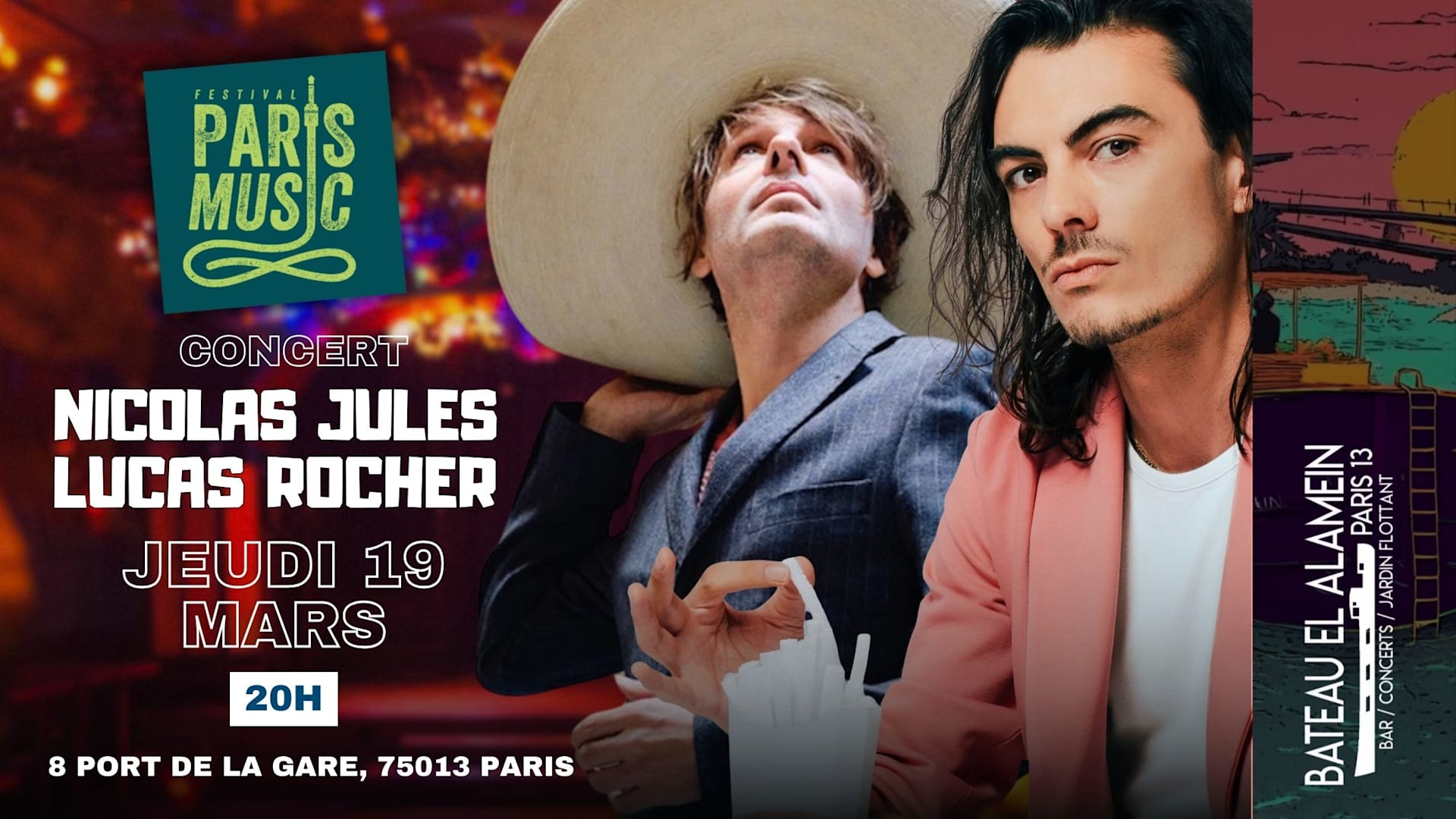 Jeu 19/03 Nicolas Jules / Lucas Rocher -Paris Music Festival Cover