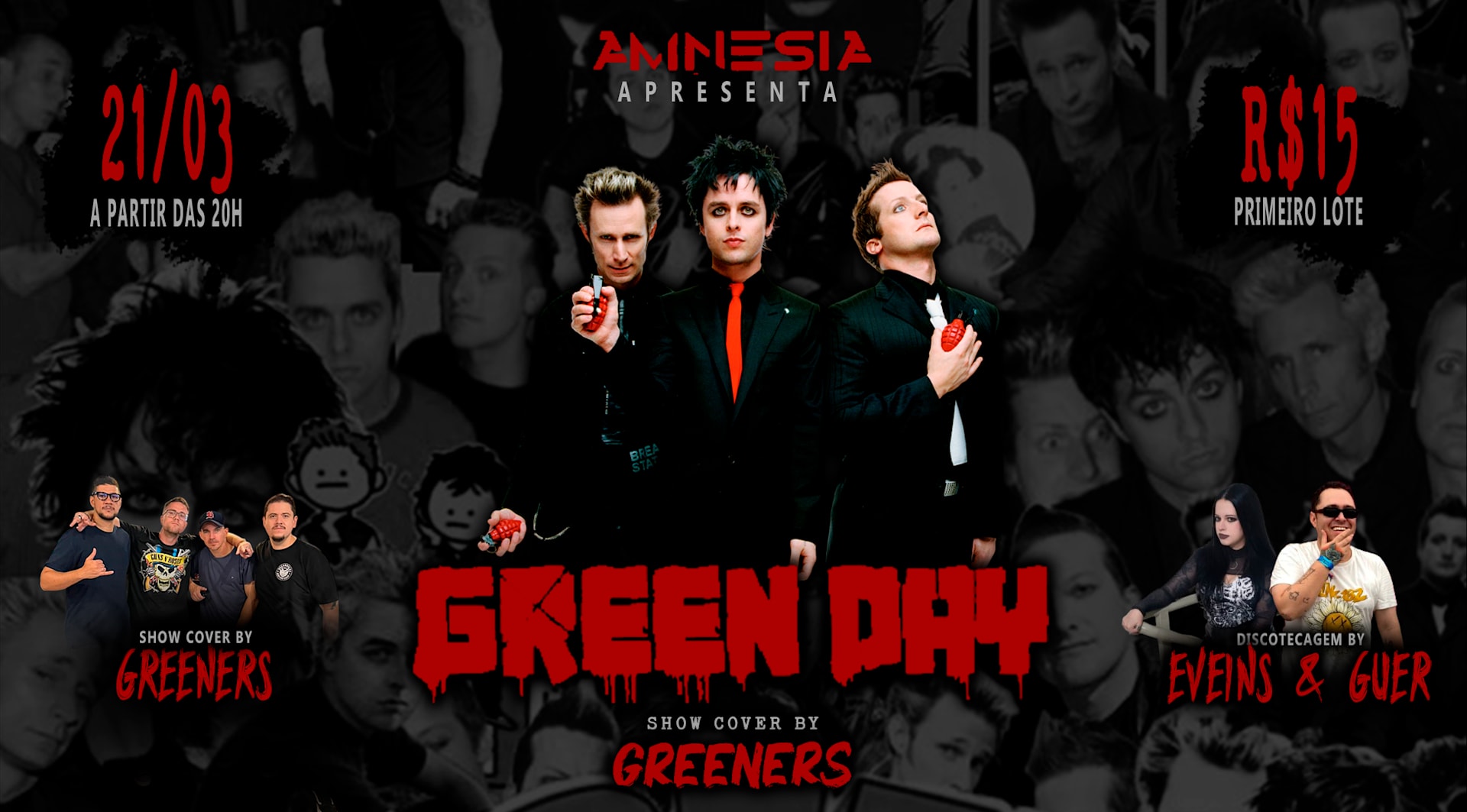 Geen Day Night No Amnesia Rock Bar Cover