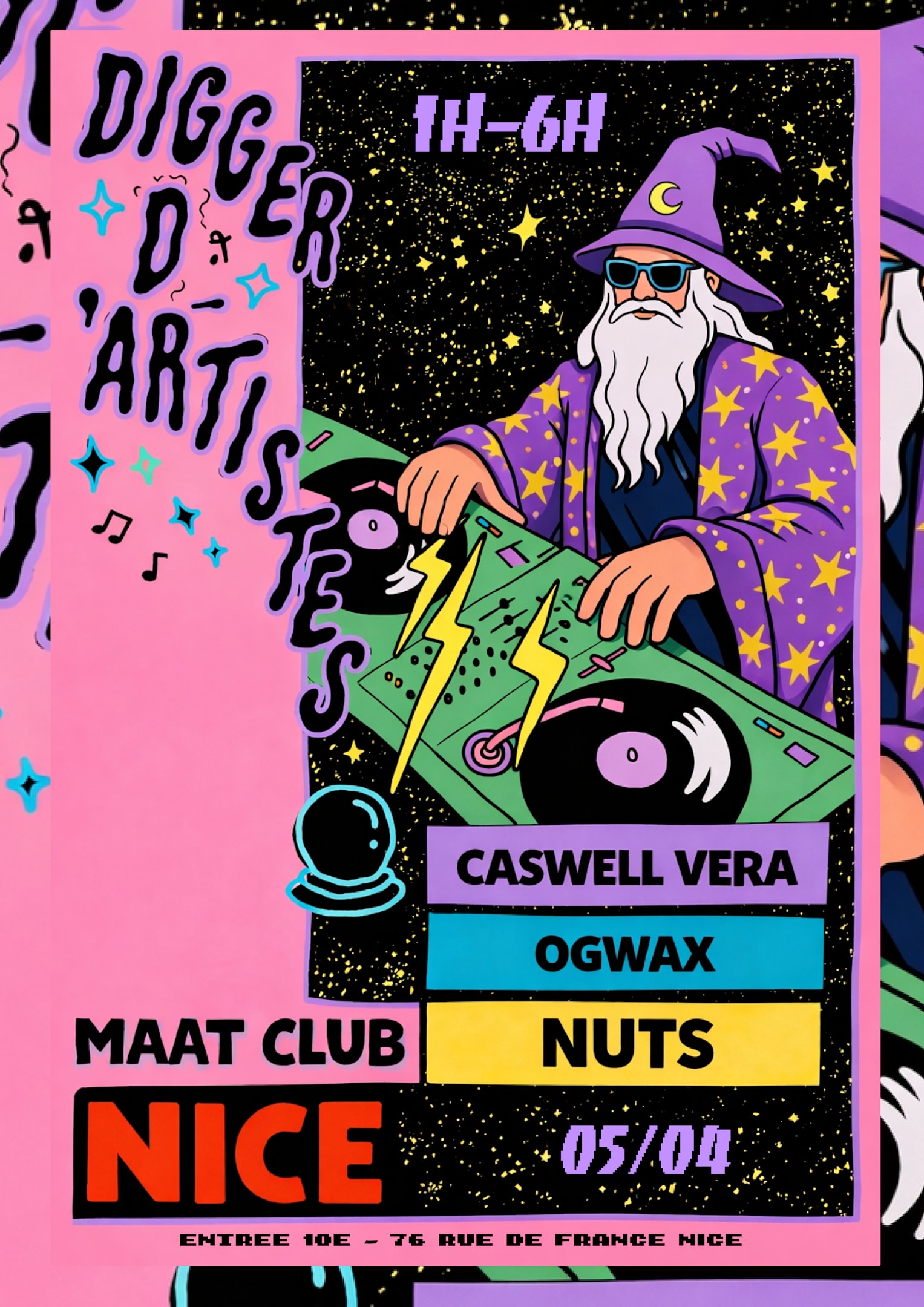 Diggers D’Artistes Invite Caswell Vera Cover