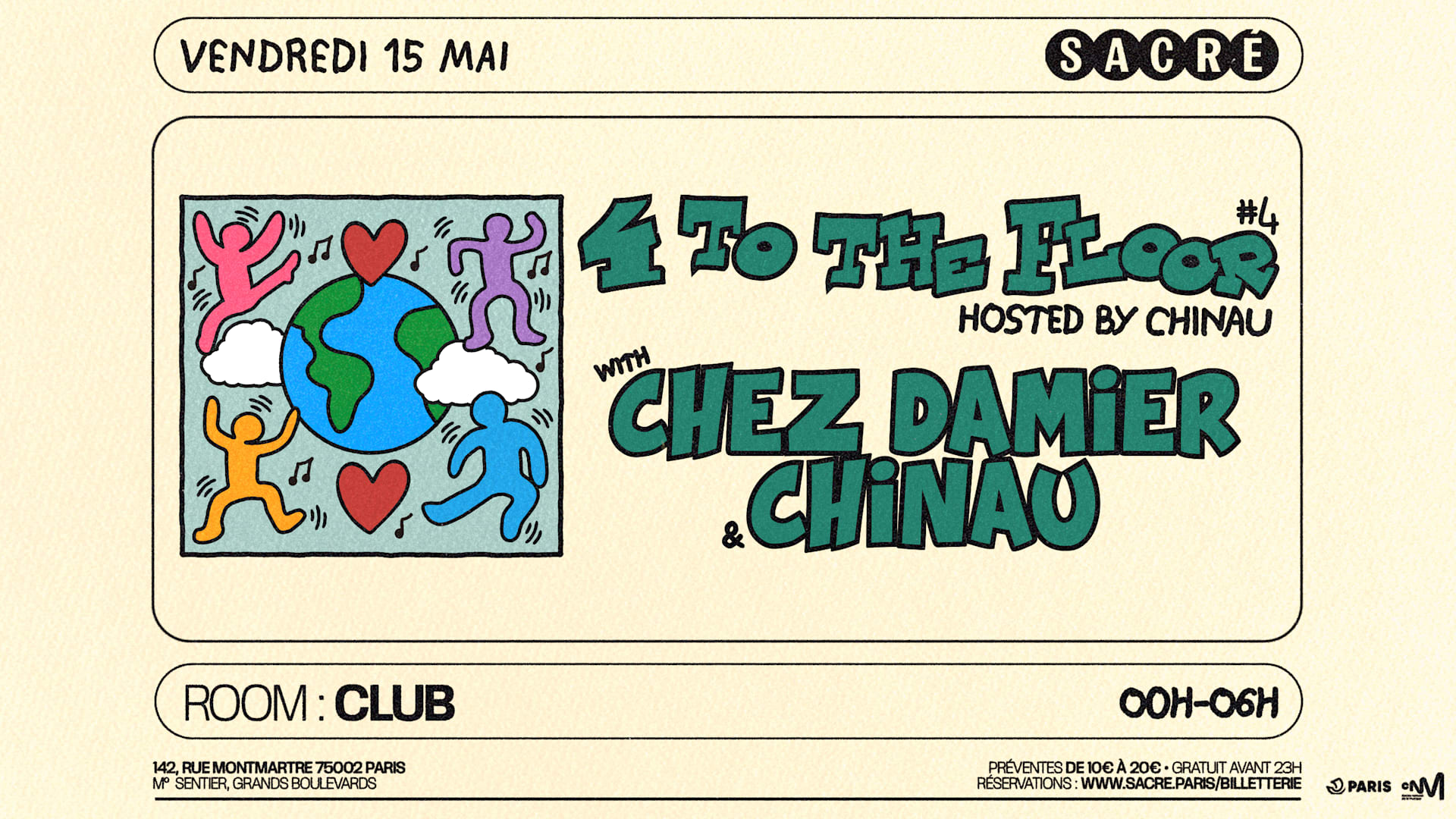 Sacré Présente : 4 To The Floor #4 By Chinau W/ Chez Damier Cover