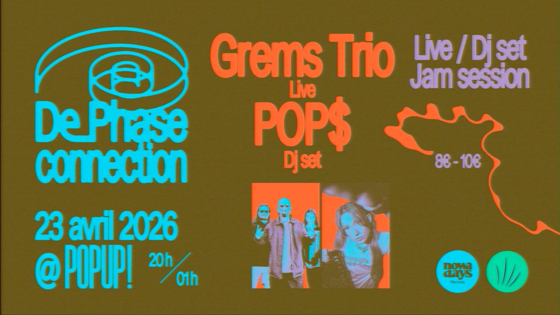 De Phase Connection #2 + Grems Trio (Trapjazz) + Pops Dj Set Cover
