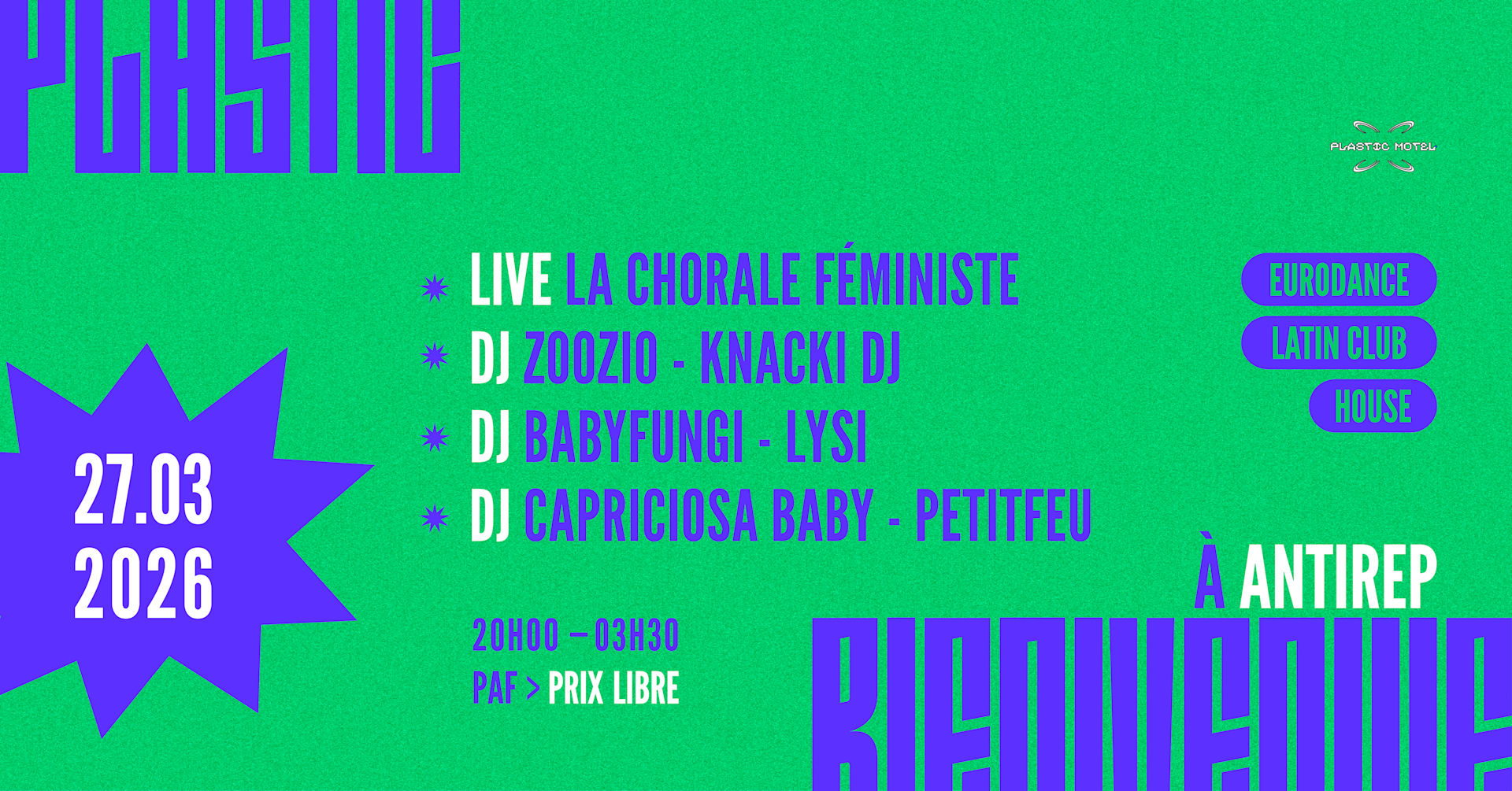 Plastic Bienvenue À Antirep - "Antirep'party" Cover