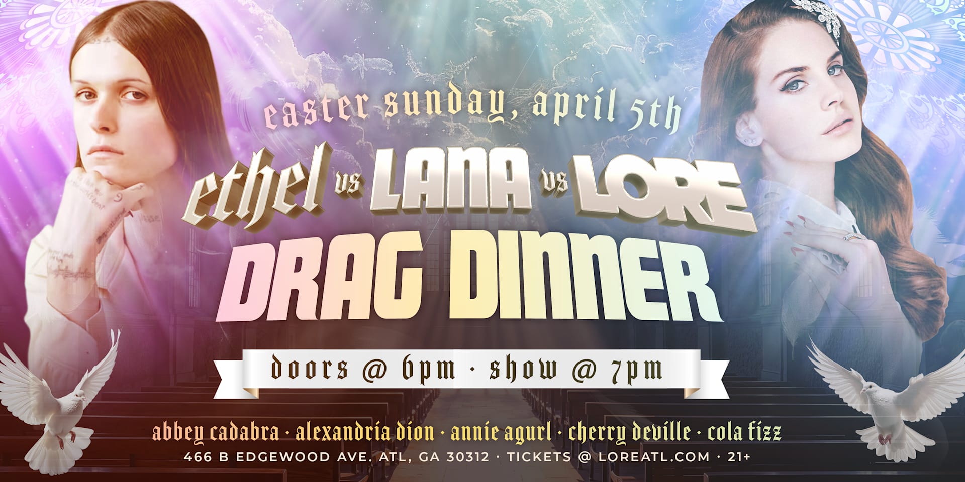 Ethel Cain Vs Lana Del Rey Vs Lore Drag Dinner Cover