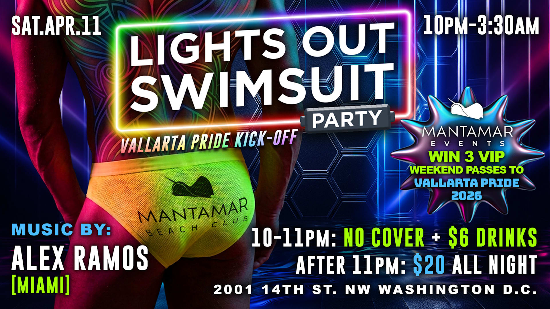Lights Out Swim Suit Party With Alex Ramos (Miami) Cover