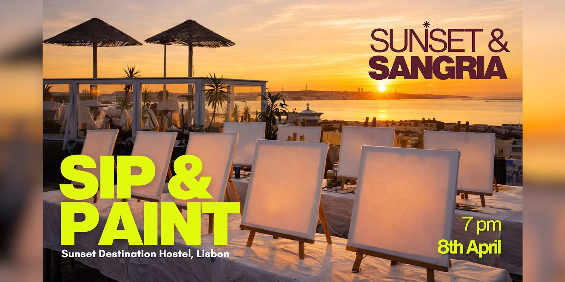 Sunset, Sangria Sip & Paint X Destination Hostel Cover
