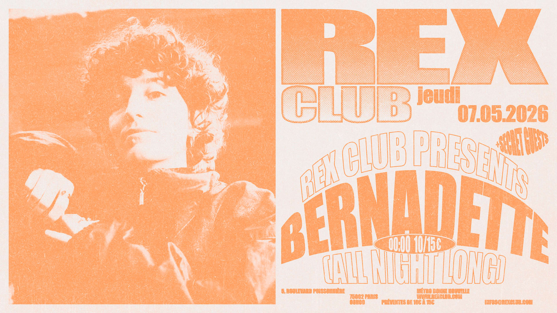 Rex Club Presents: Bernadette All Night Long Cover